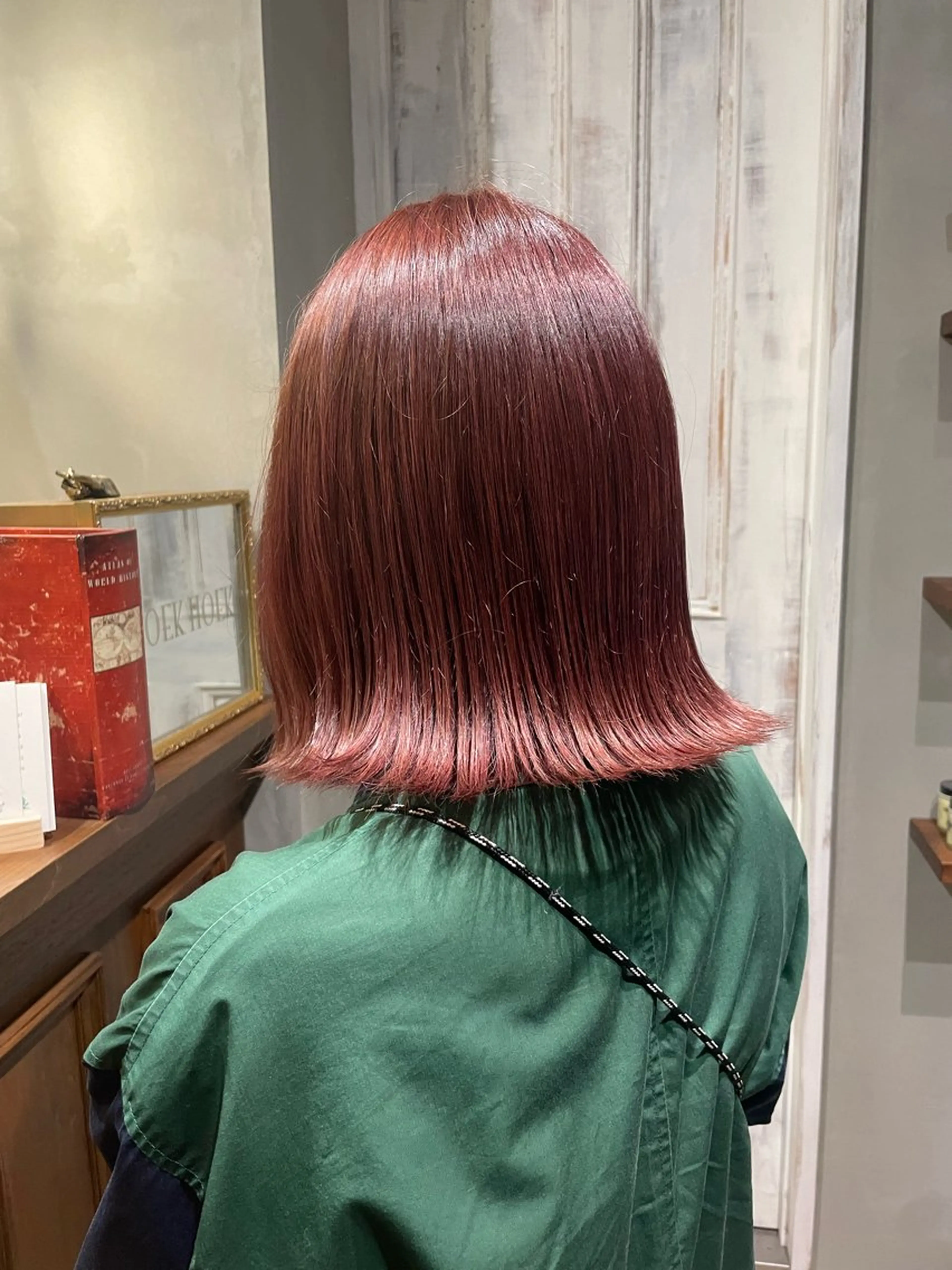 ミディアム カラー ブラウンカラー レッドカラー レッドブラウン saya 🧸 カット/縮毛矯正のヘアスタイル