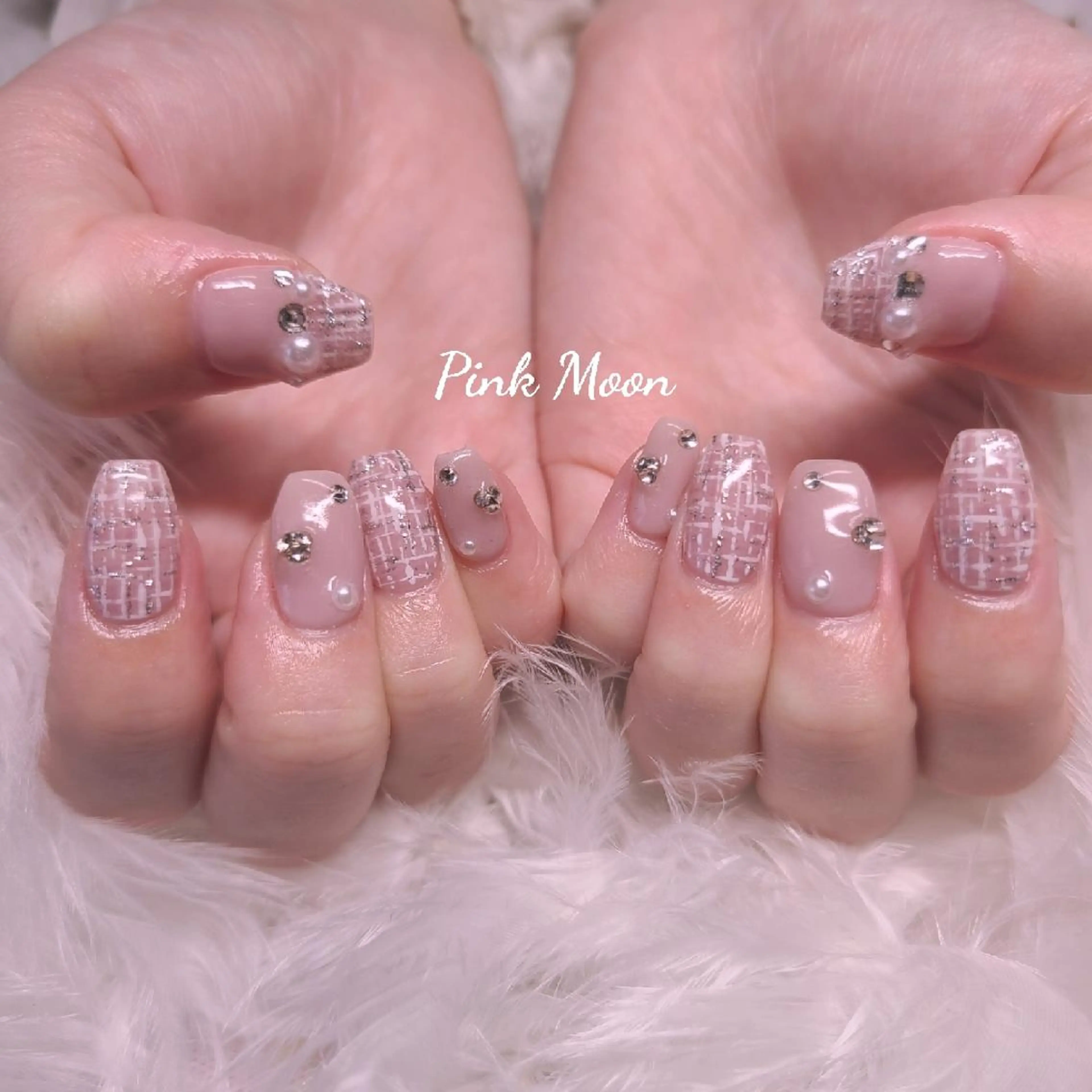 ネイル ツイードネイル その他(ネイル) PinkMoon Nozomiのネイルデザイン