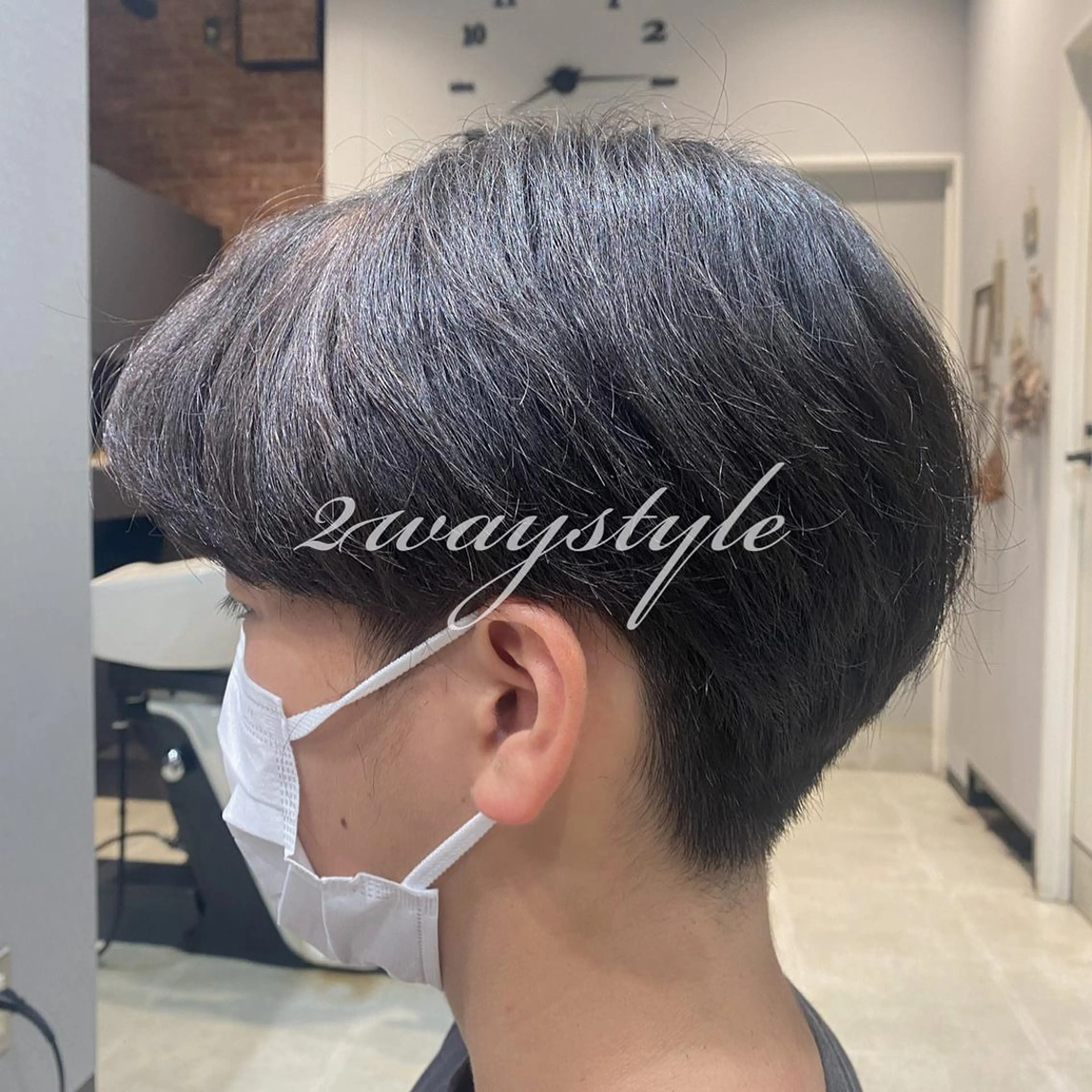 ショート パーマ メンズ わたなべ りょうのヘアスタイル