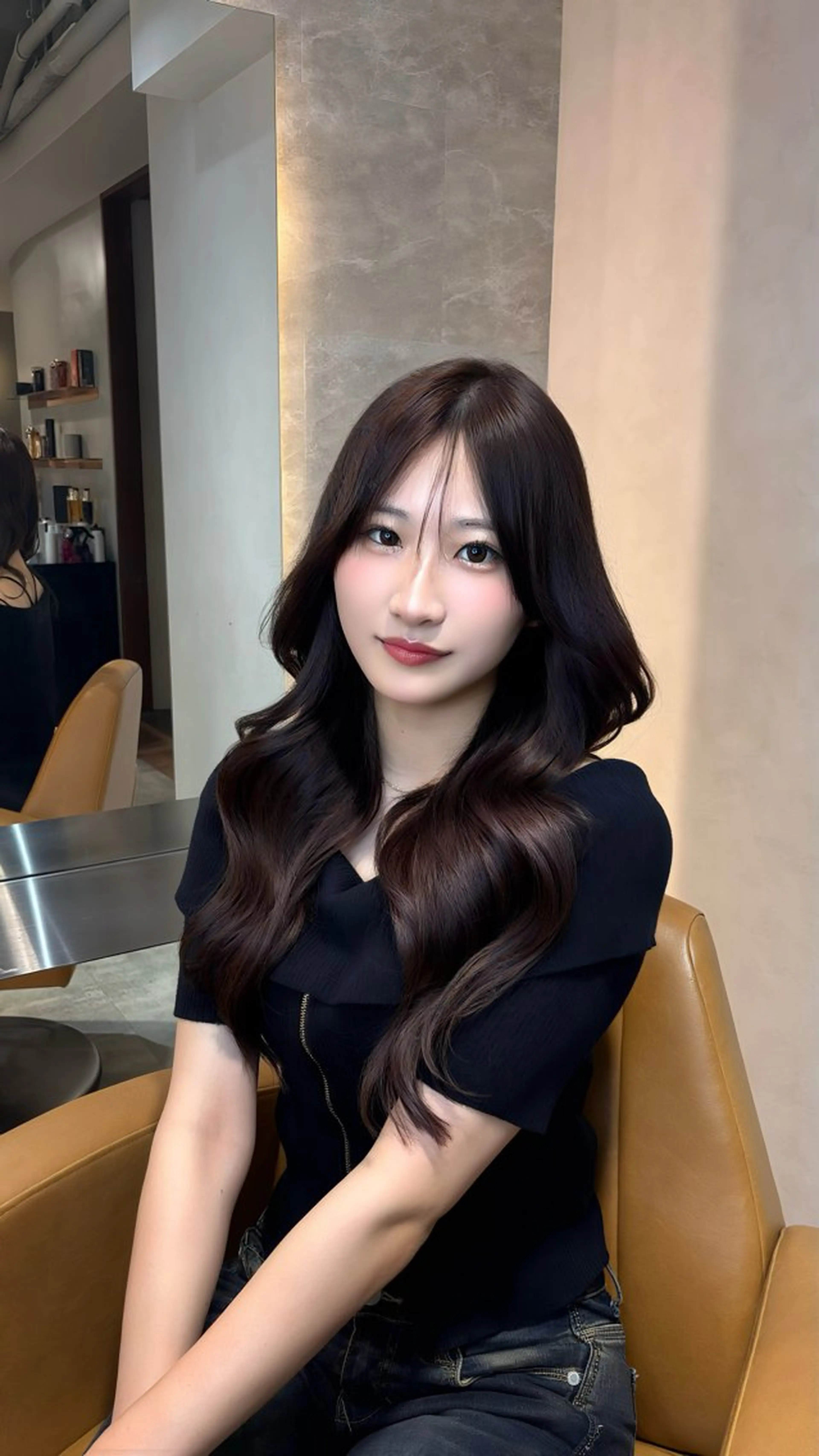 セミロング カラー カット ヘアカラー トリートメント 銀座/韓国レイヤー髪 質改善/RYUのヘアスタイル