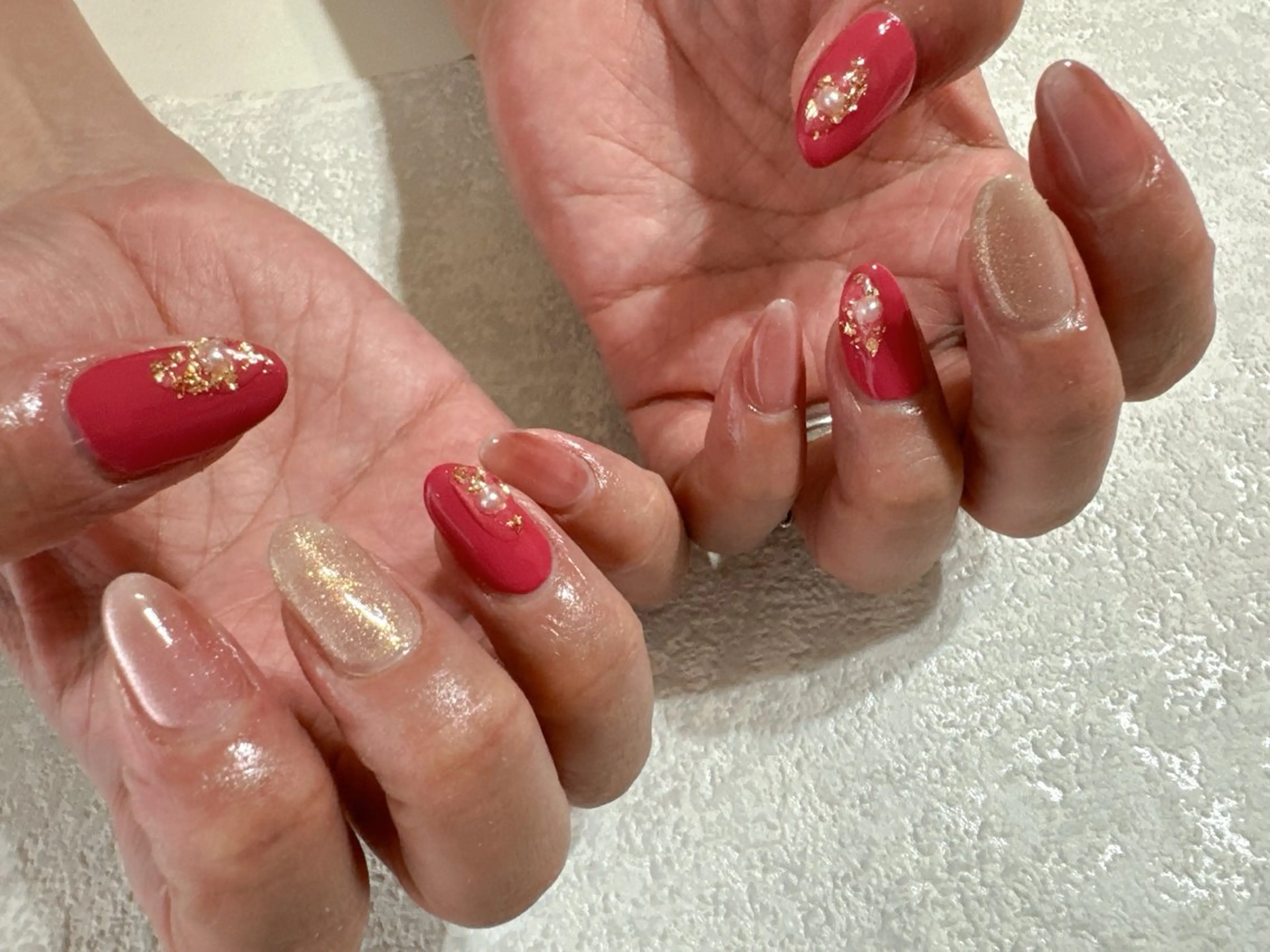 ネイル オーロラネイル フットネイル フレンチネイル ジェルネイル 韓国ネイル ハンドネイル kikinail 溝の口のネイルデザイン