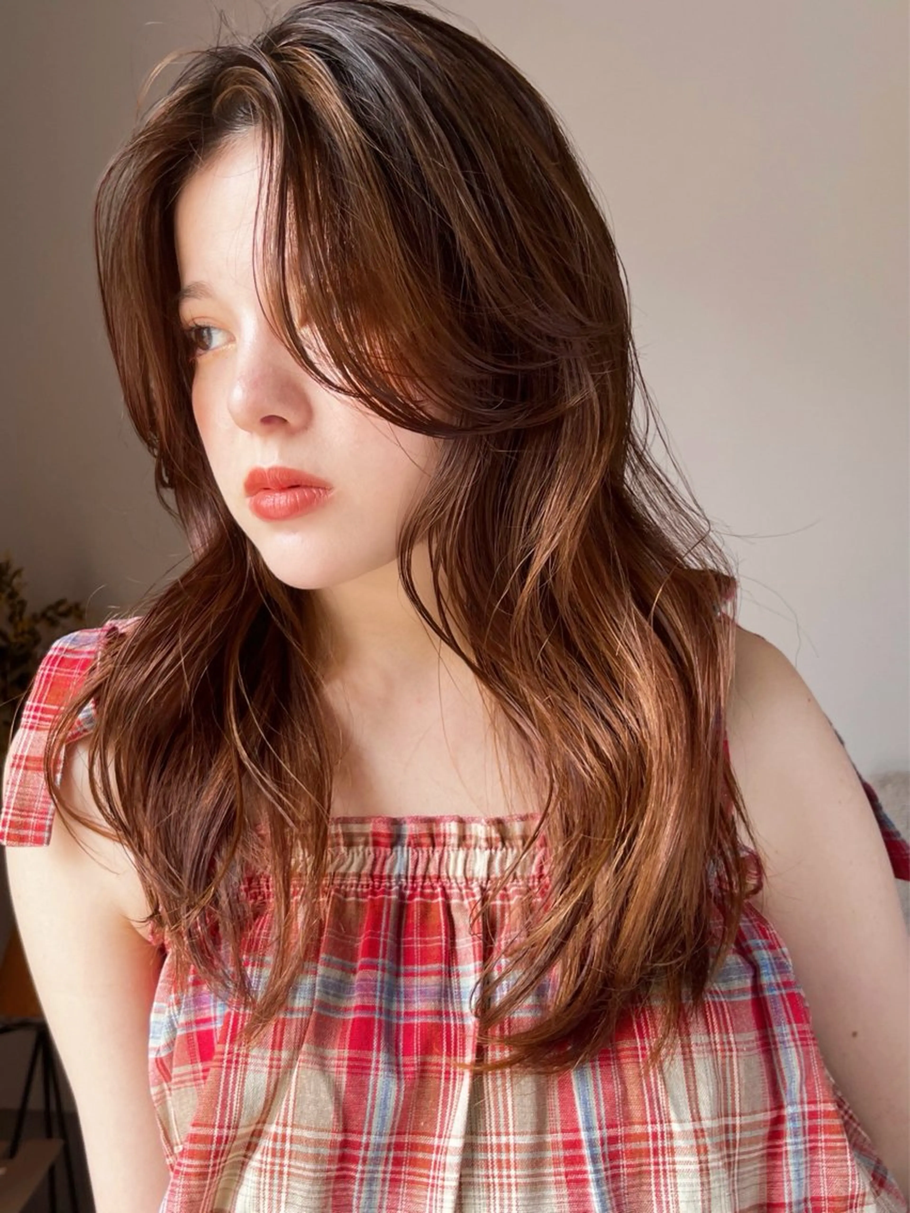 透明感カラー+超音波髪質改善級トリートメントの写真