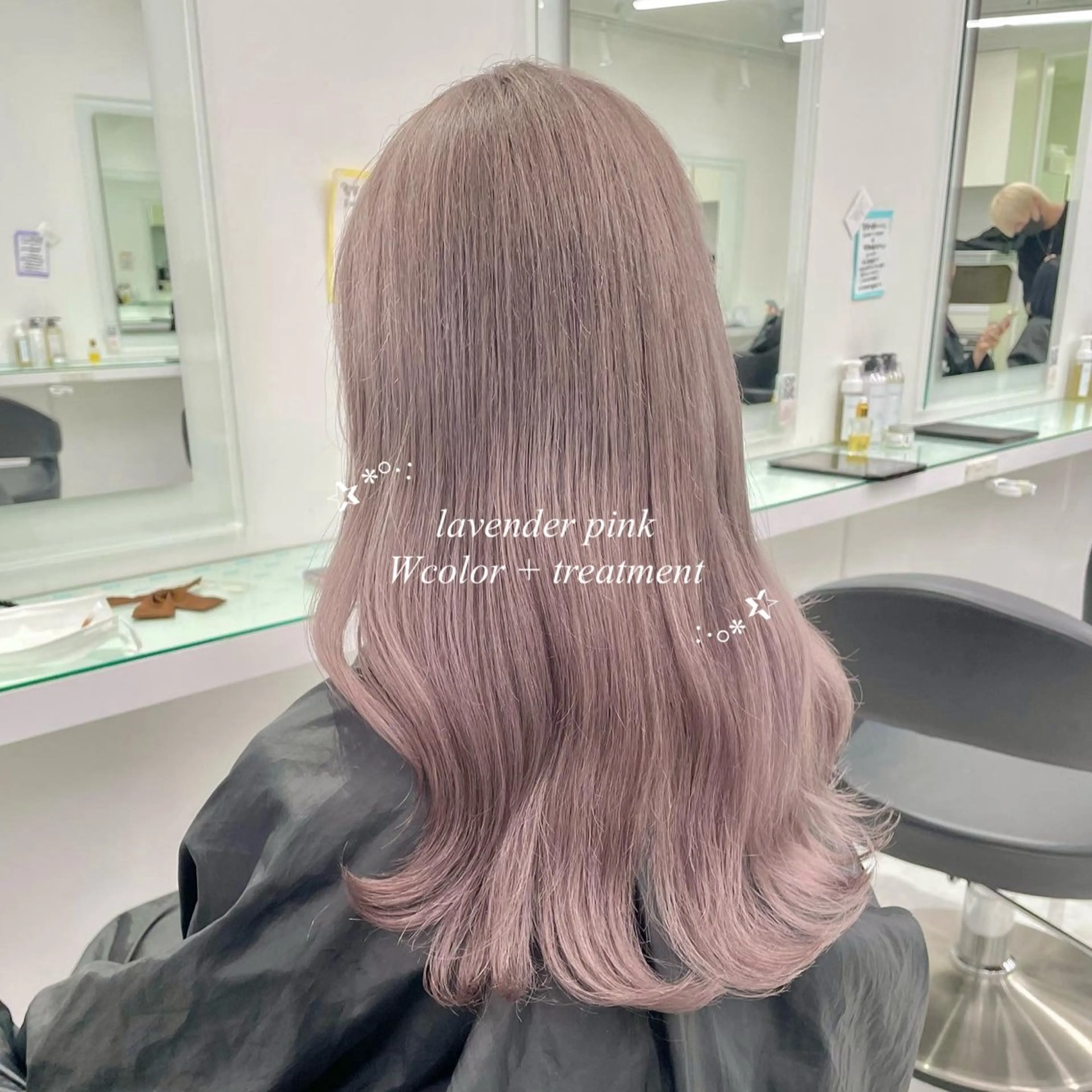 ロング カラー ヘアカラー ヘッドスパ ヘアセット モテガーリー🎀ピン クヘア/SHIONEのヘアスタイル