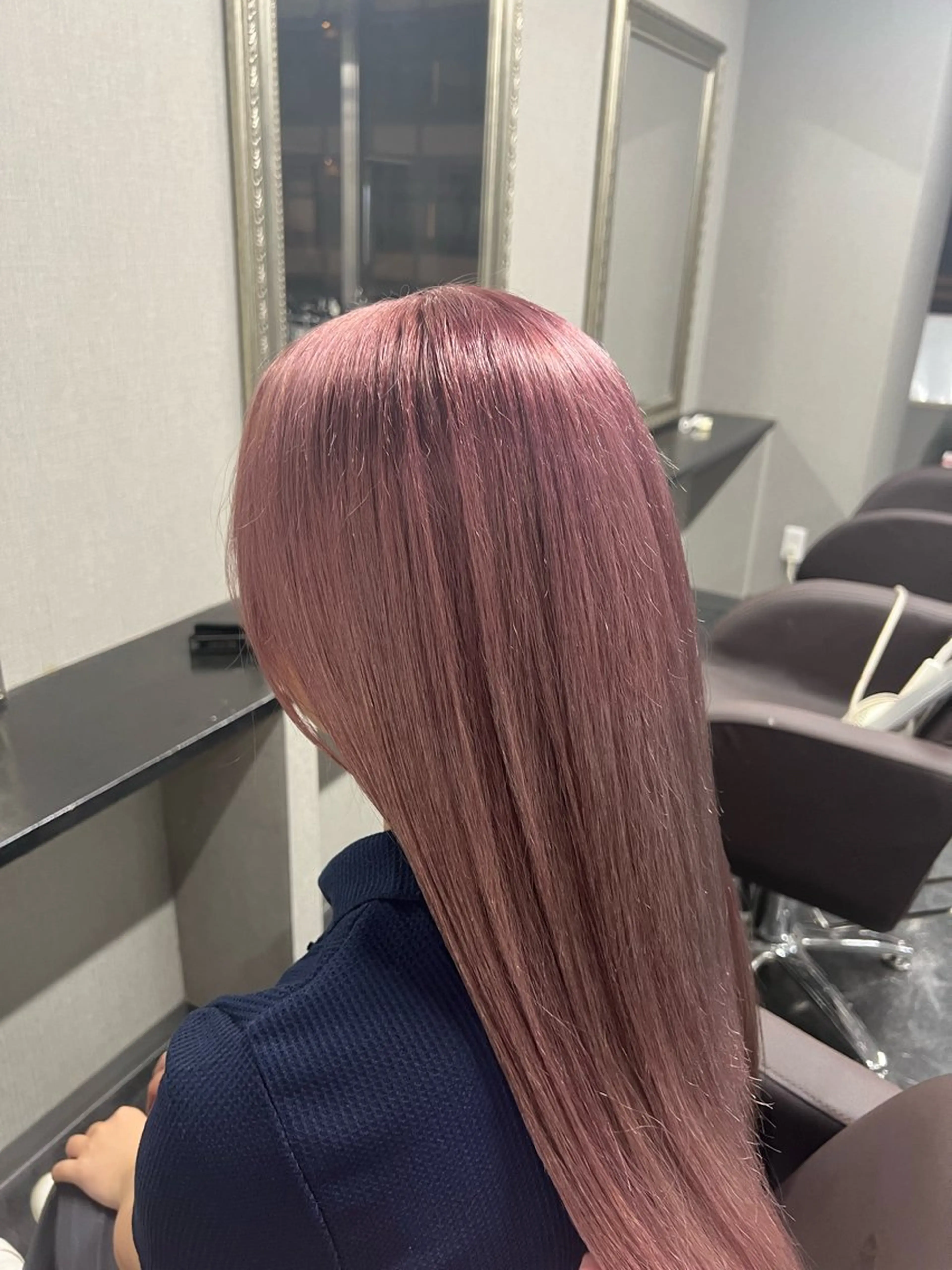 セミロング カラー カット ヘアカラー ハイトーンカラー 坂本 翼のヘアスタイル