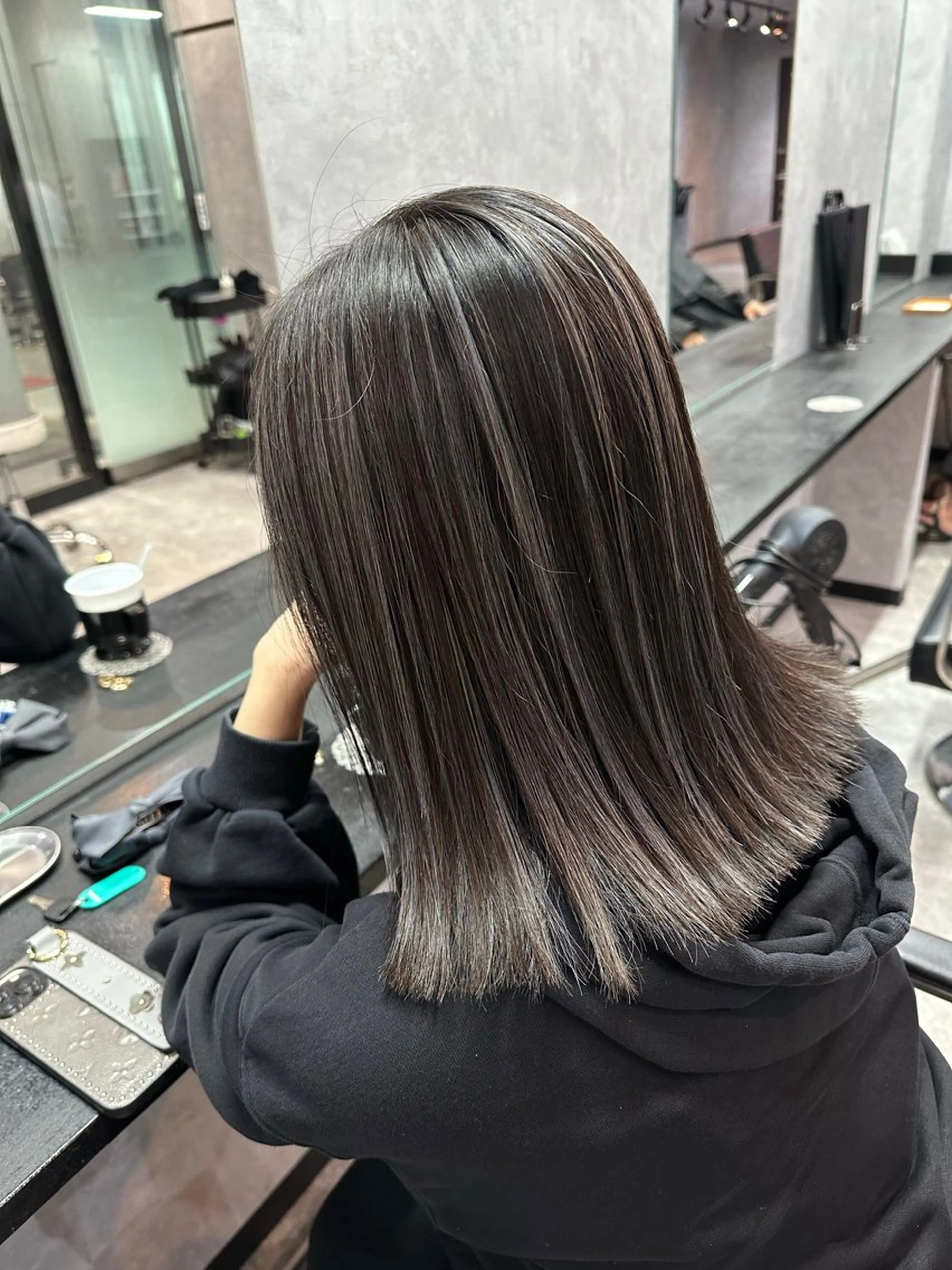 ミディアム ミディアムパーマ ミストバング ハイライト 髪質改善 ヨシンモリ HAIR SMILE COEURのその他イメージ