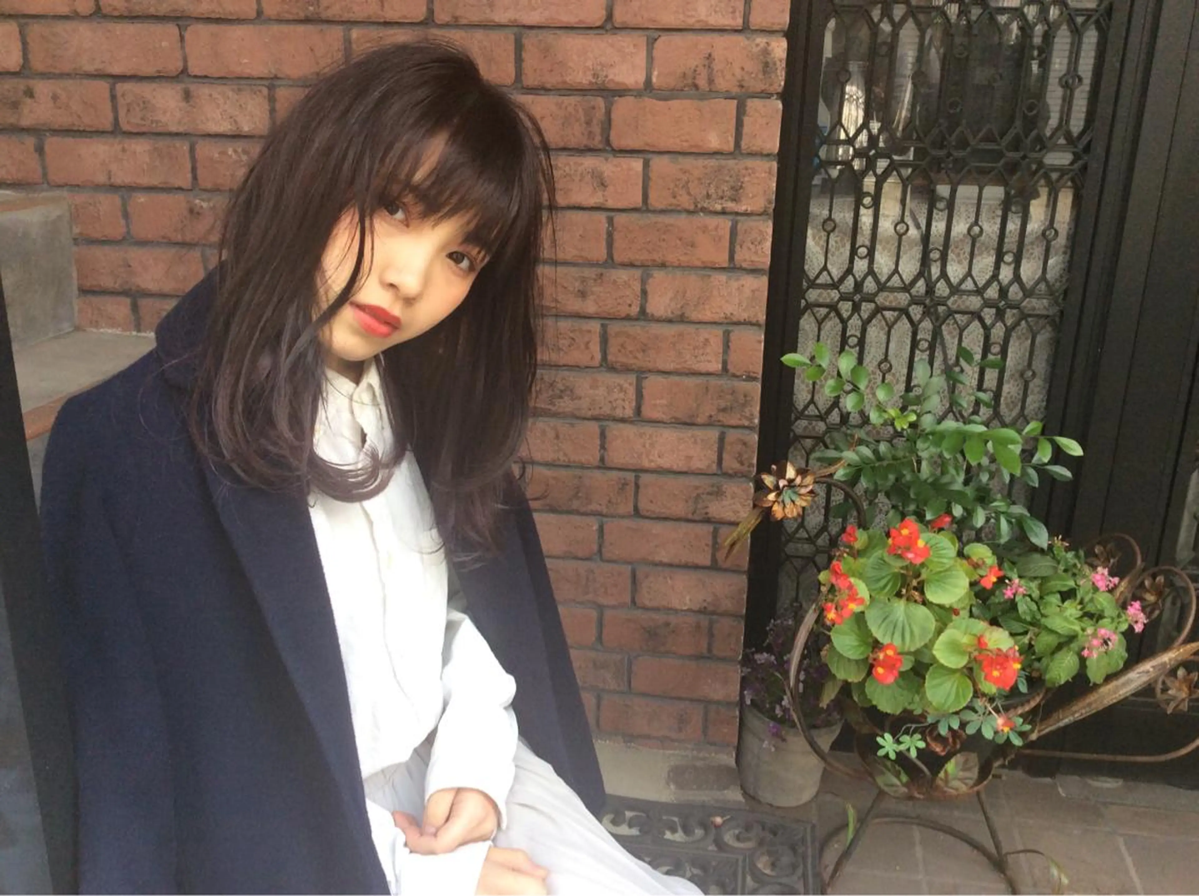 ミディアム カラー パーマ ヘアアレンジ ミディアムパーマ 日比 貴大/ minim hairのヘアスタイル