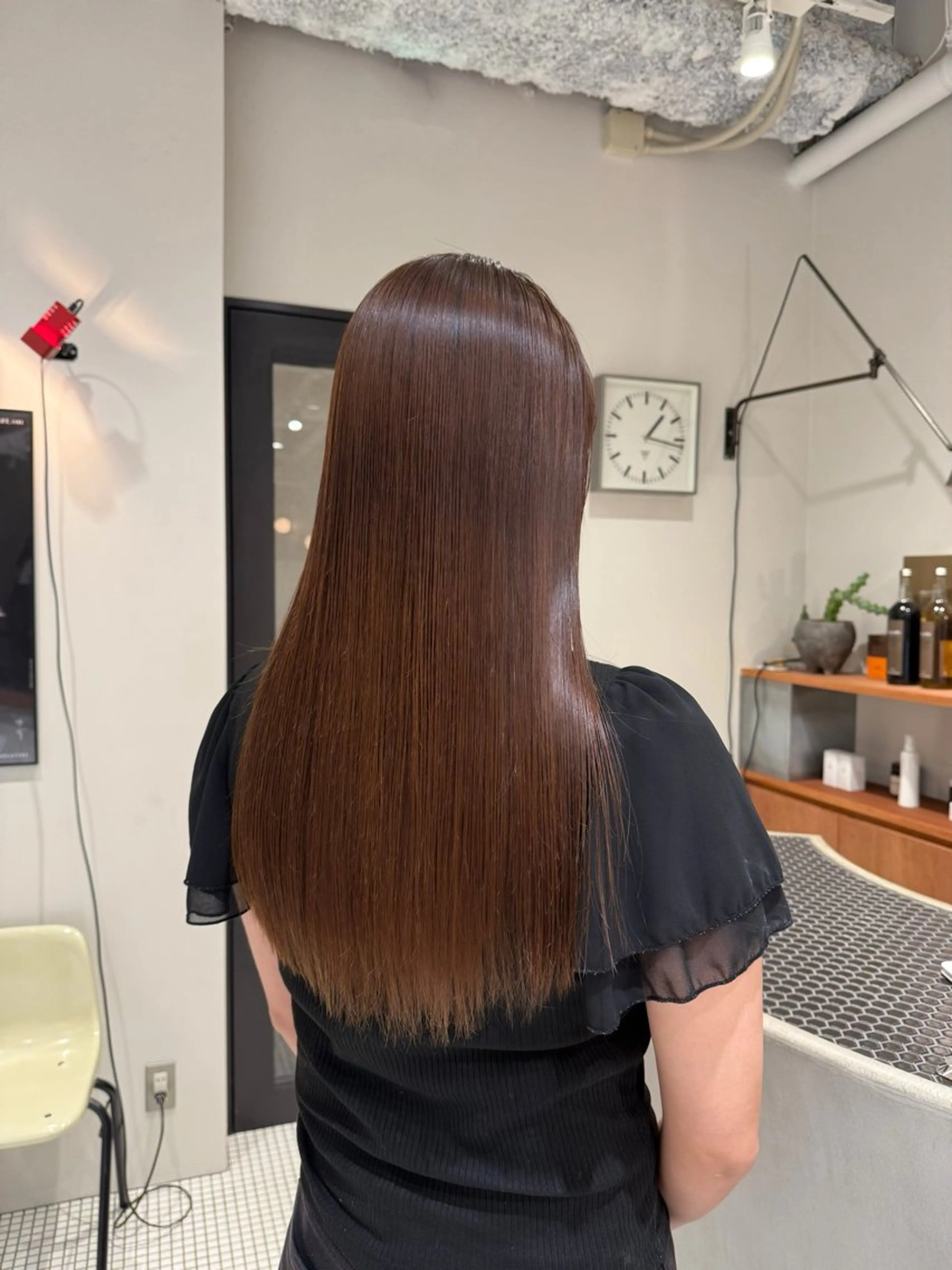 ロング パーマ ストレートパーマ 縮毛矯正 トリートメント コノカ暖色カラー/ 透明感カラーのヘアスタイル