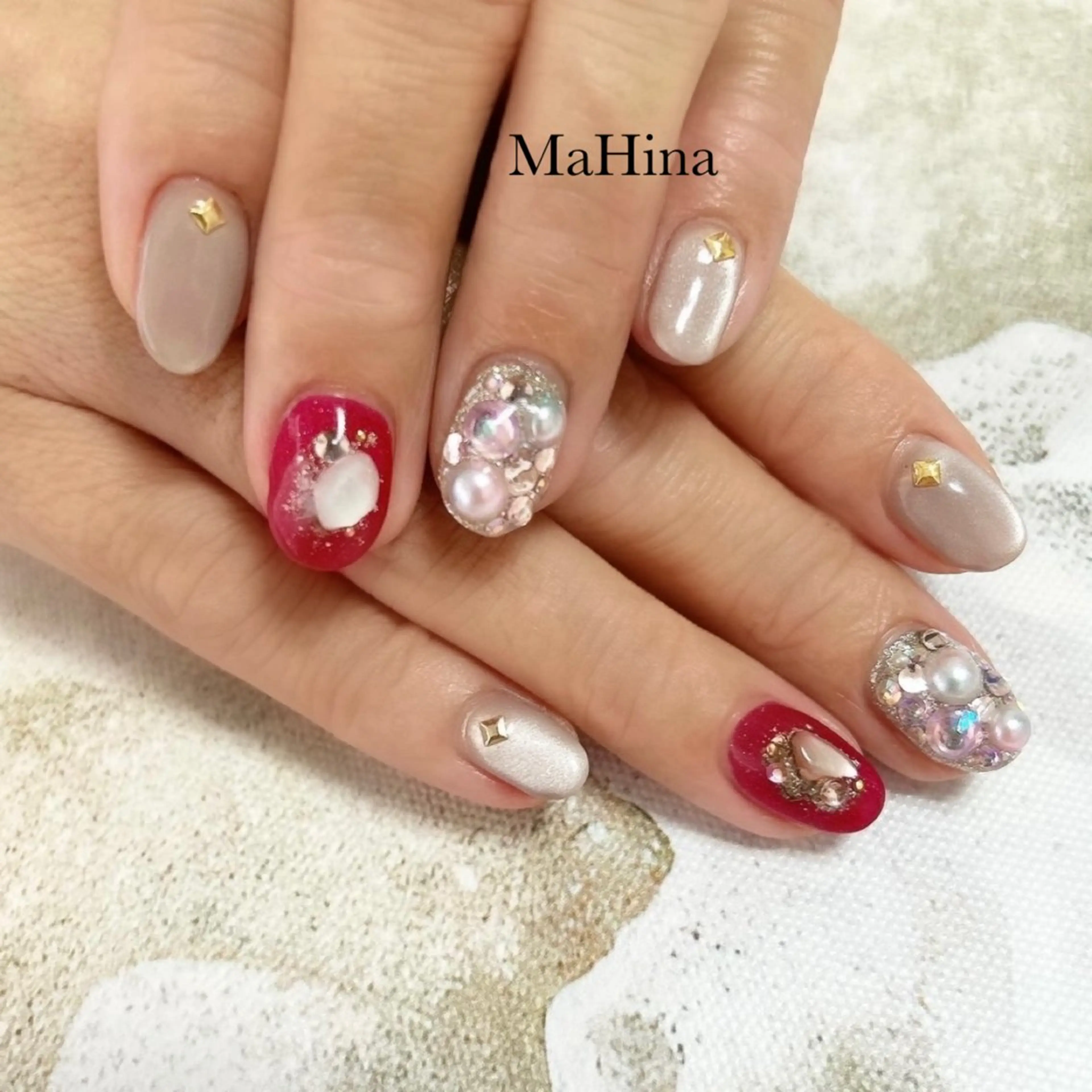 ネイル アートネイル ジェルネイル マグネットネイル 春ネイル ハンドネイル Healing Salon...MaHina(マヒナ)所属・MaHina🌙 salonのネイルデザイン