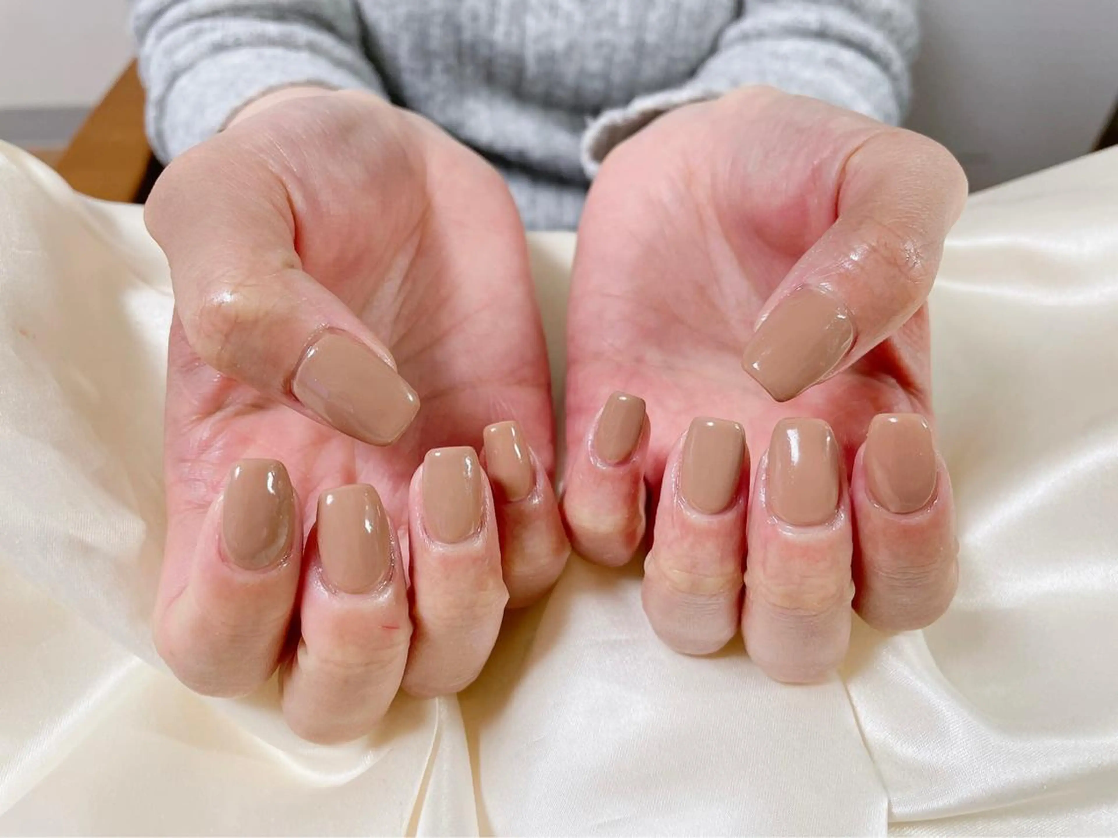 ネイル ワンカラーネイル Mogu nail 二子玉川のネイルデザイン