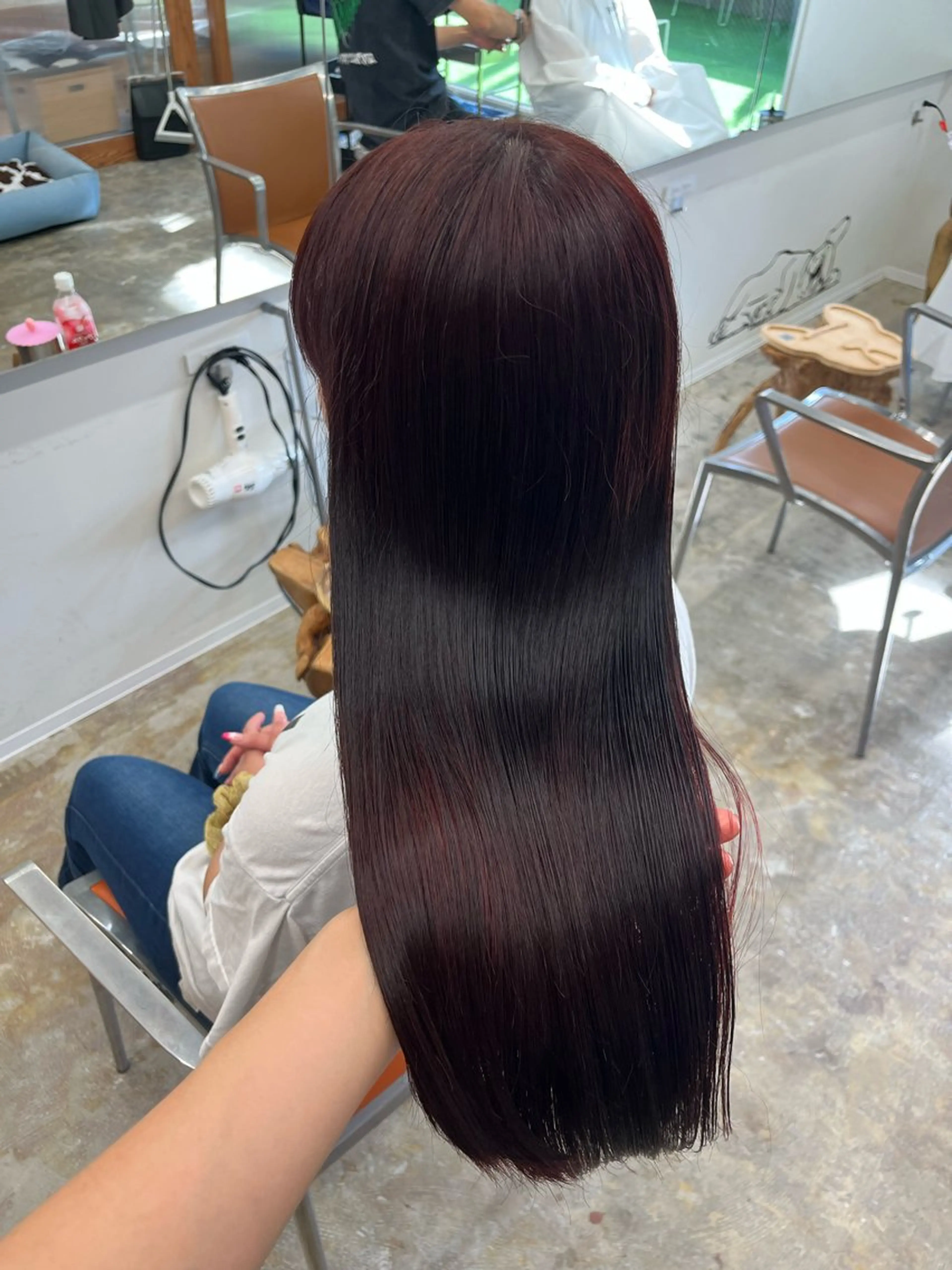 セミロング ヘアカラー トリートメント ヘアセット 艶髪/暖色カラー/ ◎RUKI.のヘアスタイル