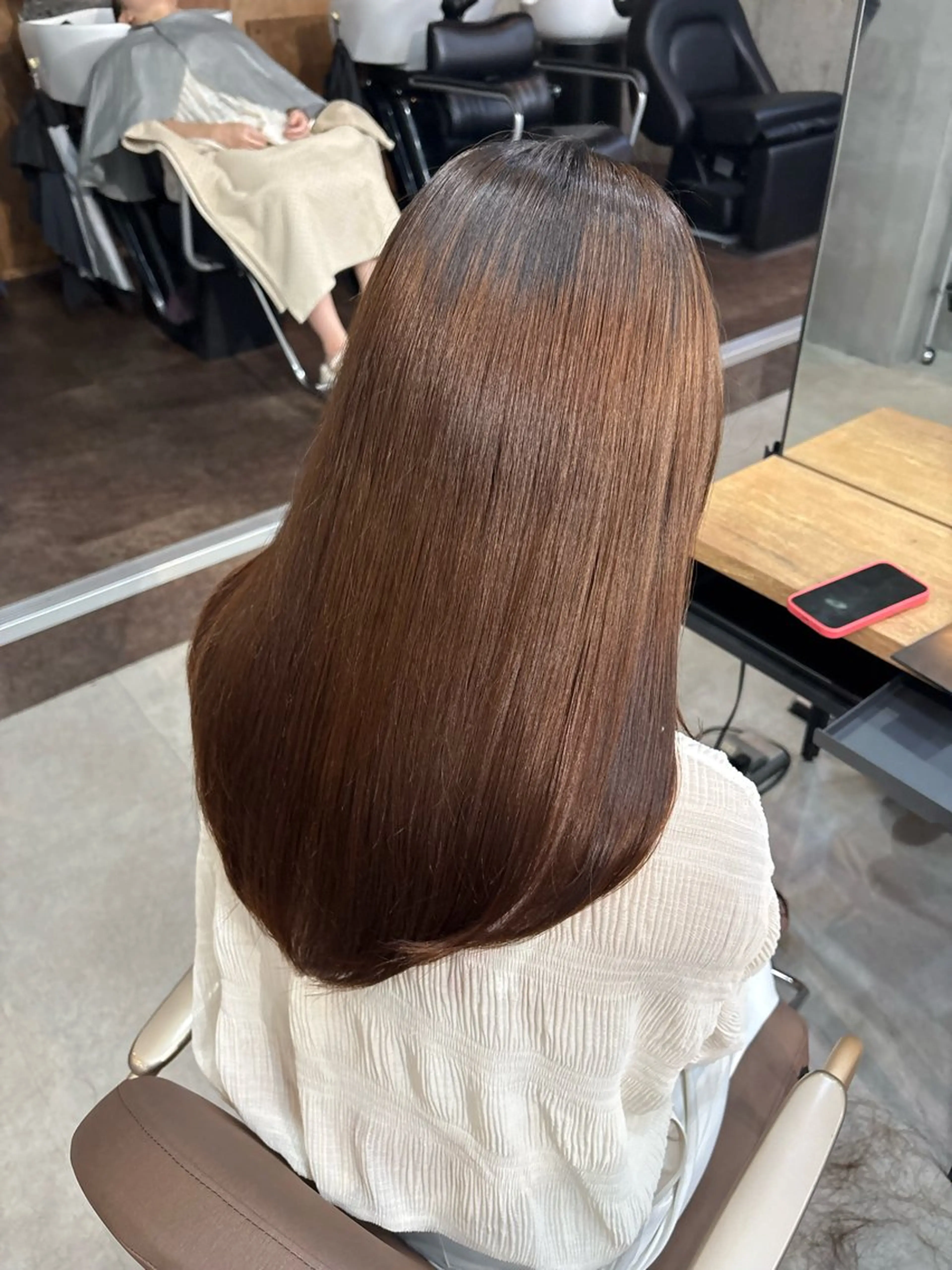 セミロング トリートメント 髪質改善／縮毛矯正 関根青葉のヘアスタイル