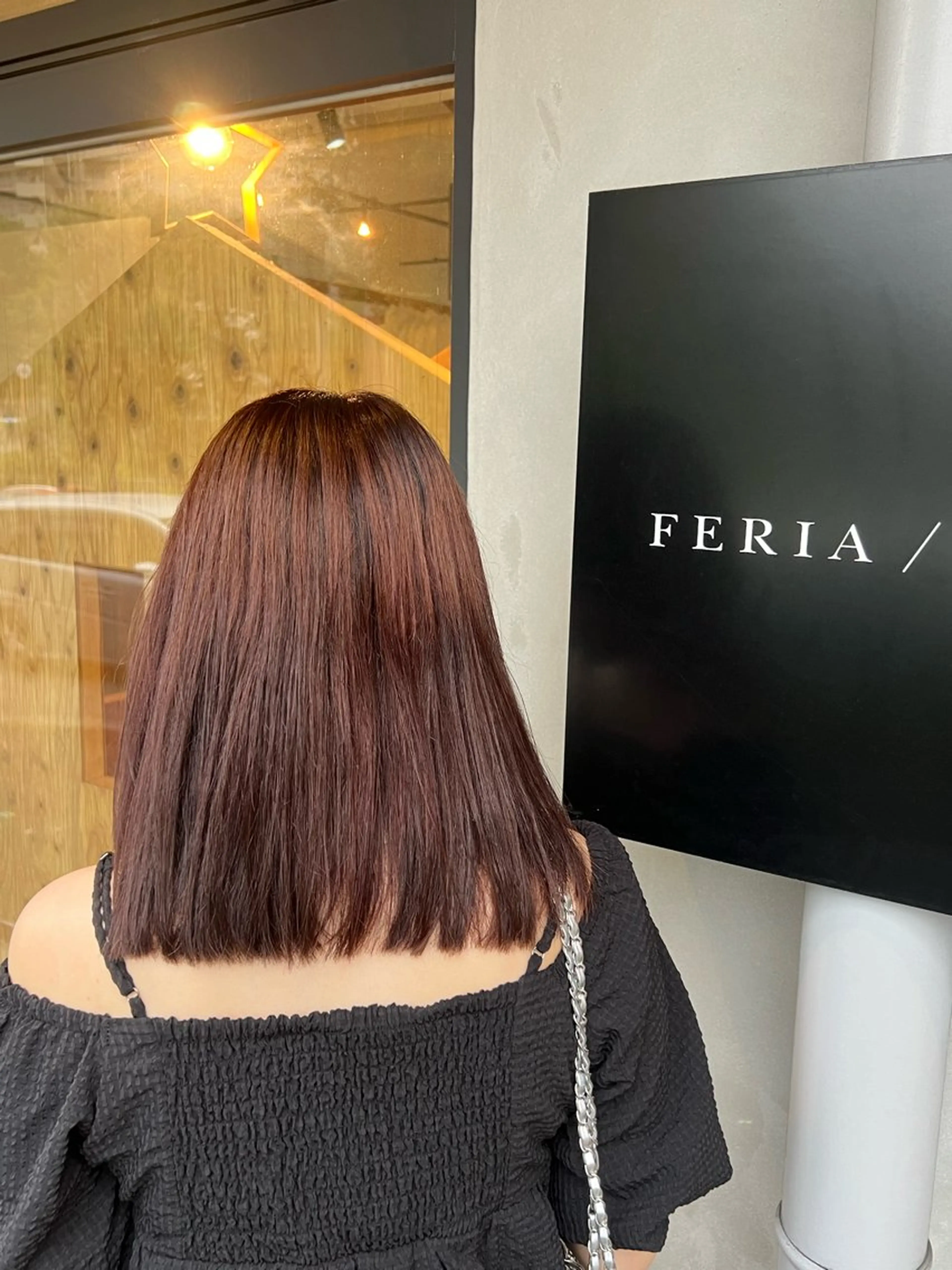 ミディアム カラー カット ヘアカラー トリートメント 🍑FERIAfam 桃山台　仲本七星🍑のヘアスタイル