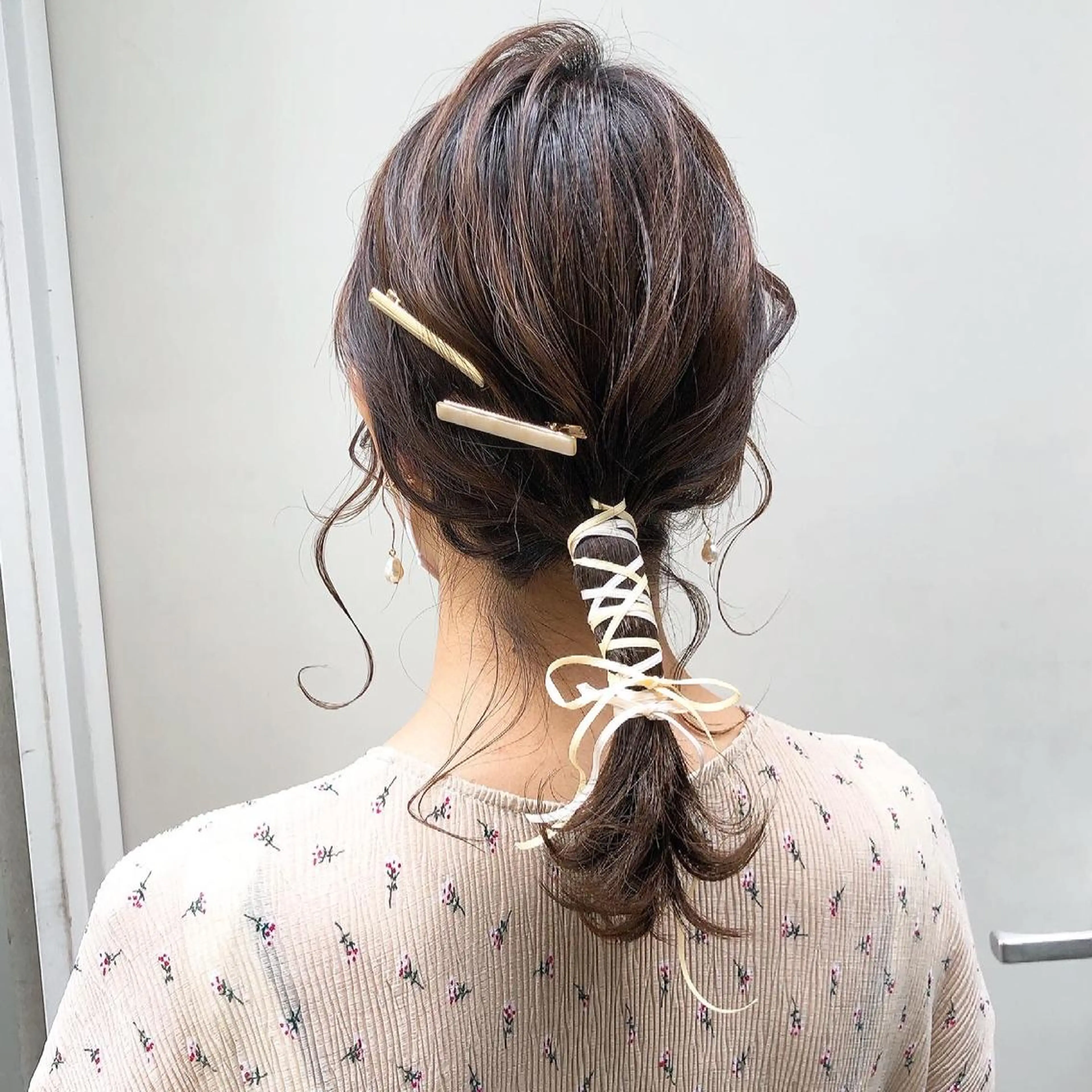 ミディアム ヘアアレンジ 簡単アレンジ ヘアセット GrandStory SHIBUYA所属・卒業式お呼ばれ🕊️ ヘアセット✴︎ミキのヘアスタイル
