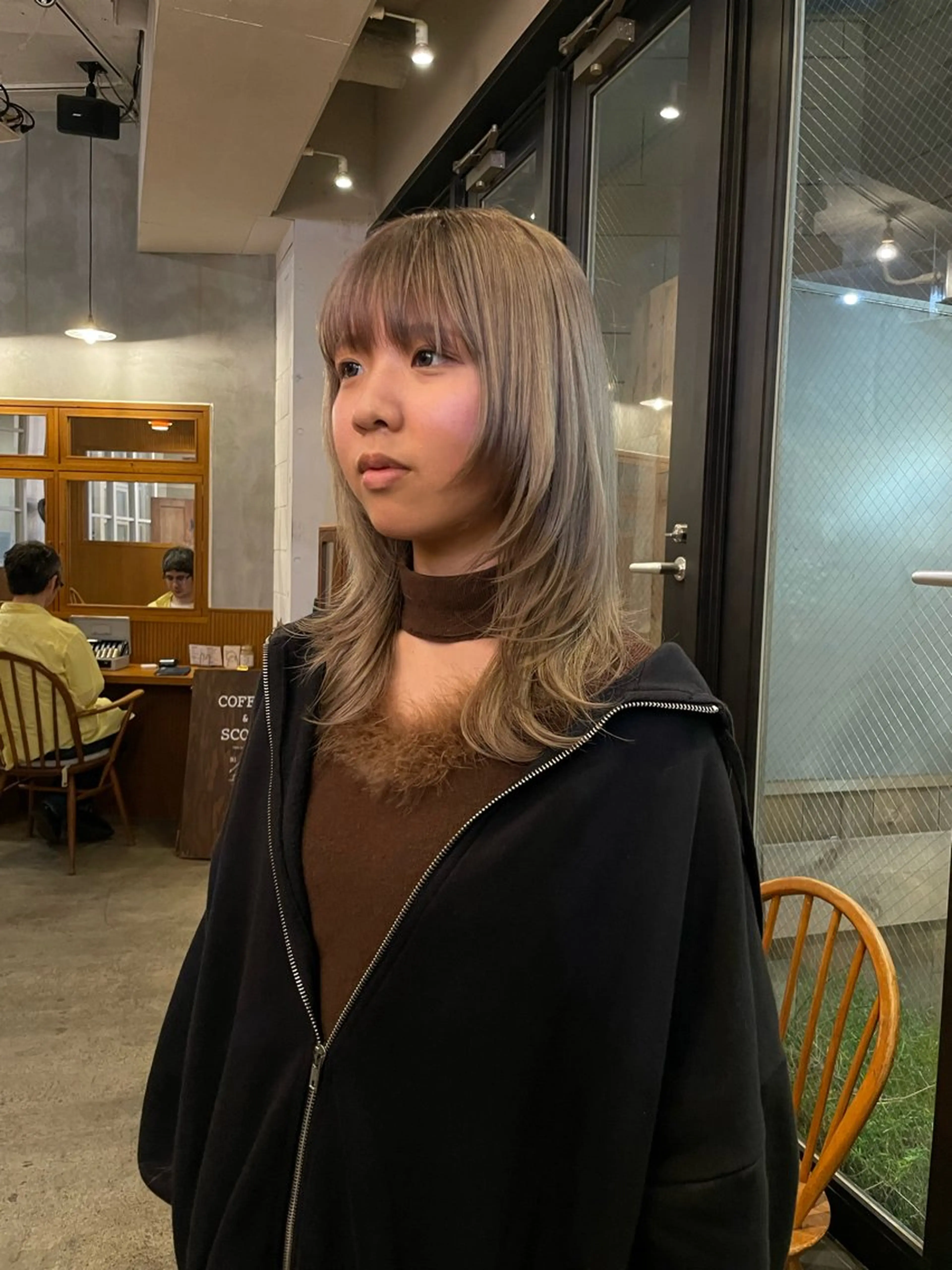 ミディアム 🍁レイヤー.ニュア ンスパーマ.🍁陸来のヘアスタイル