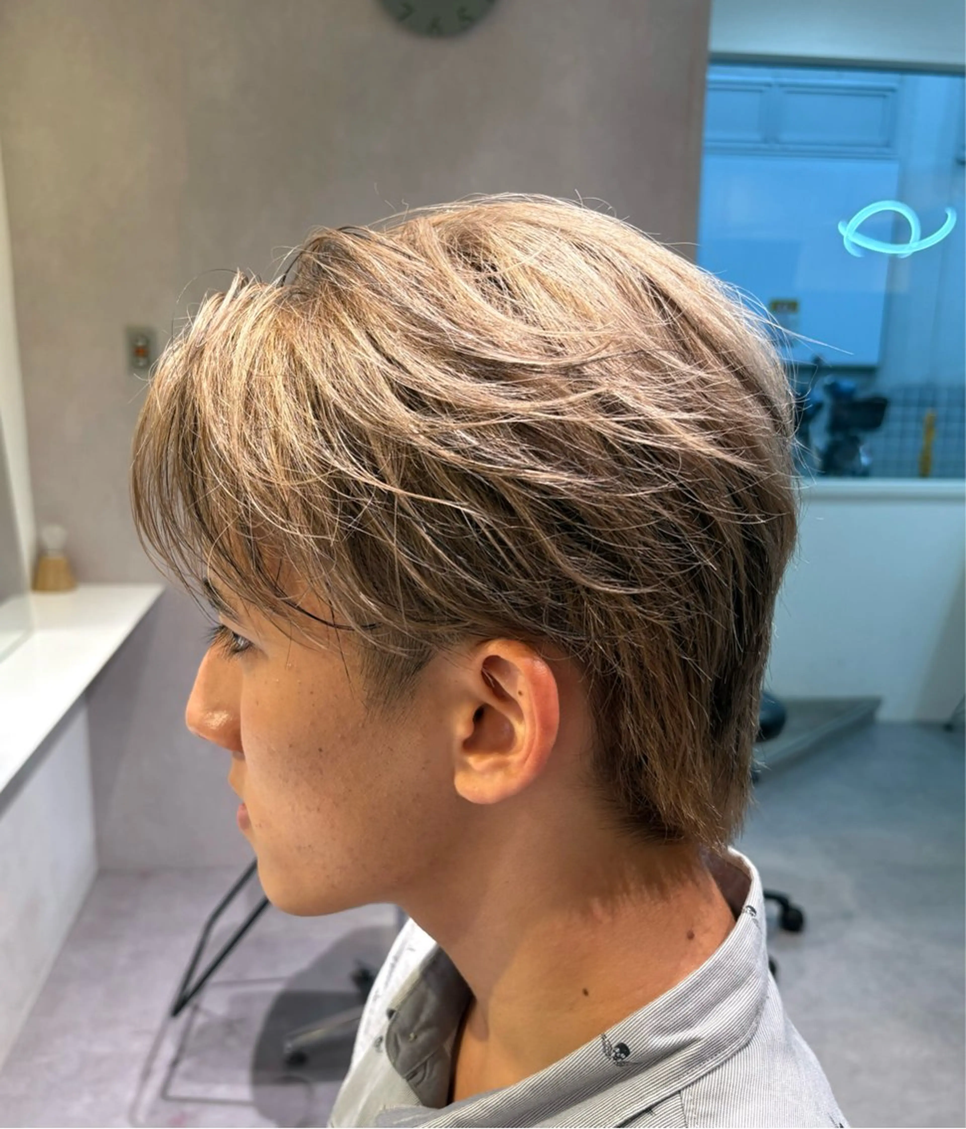 カラー メンズ 濱口 健慎のヘアスタイル