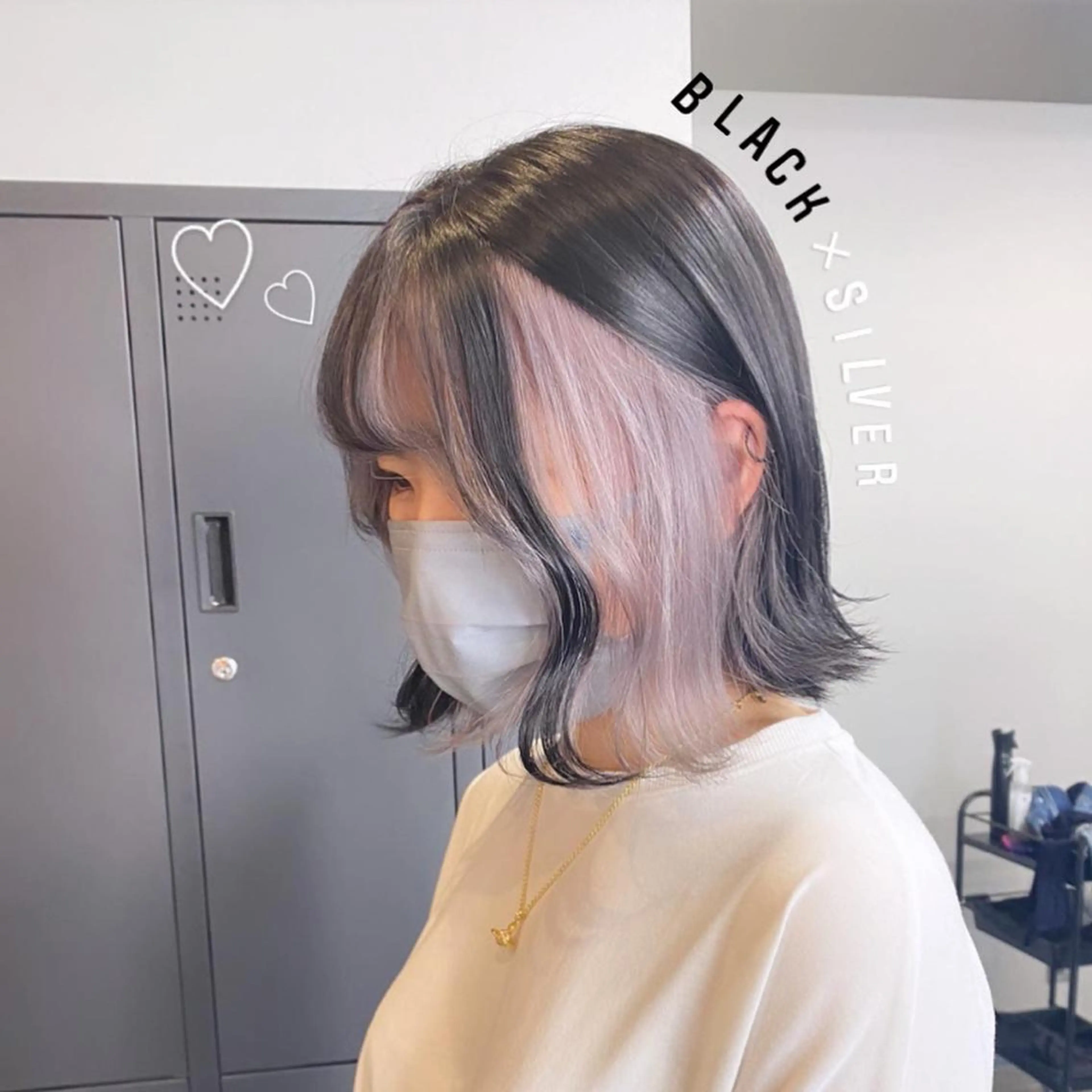 ミディアム salon Def所属・maco 艶感ハイトーン🦋のヘアスタイル