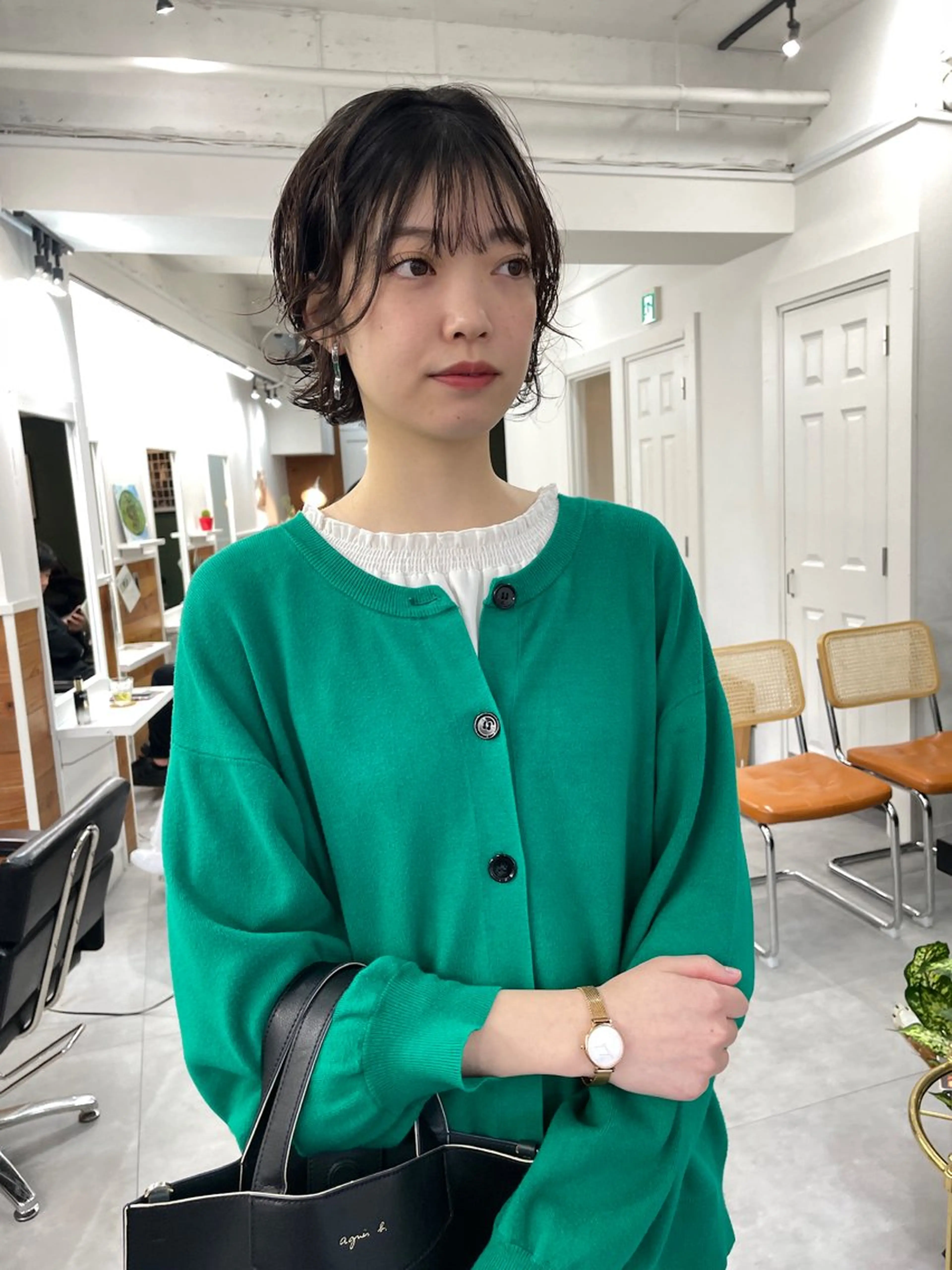 ショート カラー パーマ ショートボブ ボブ ショートヘア ニュアンスパーマ カット ヘアカラー パーマ トリートメント レイヤー／似合わせ TAKUYAのヘアスタイル