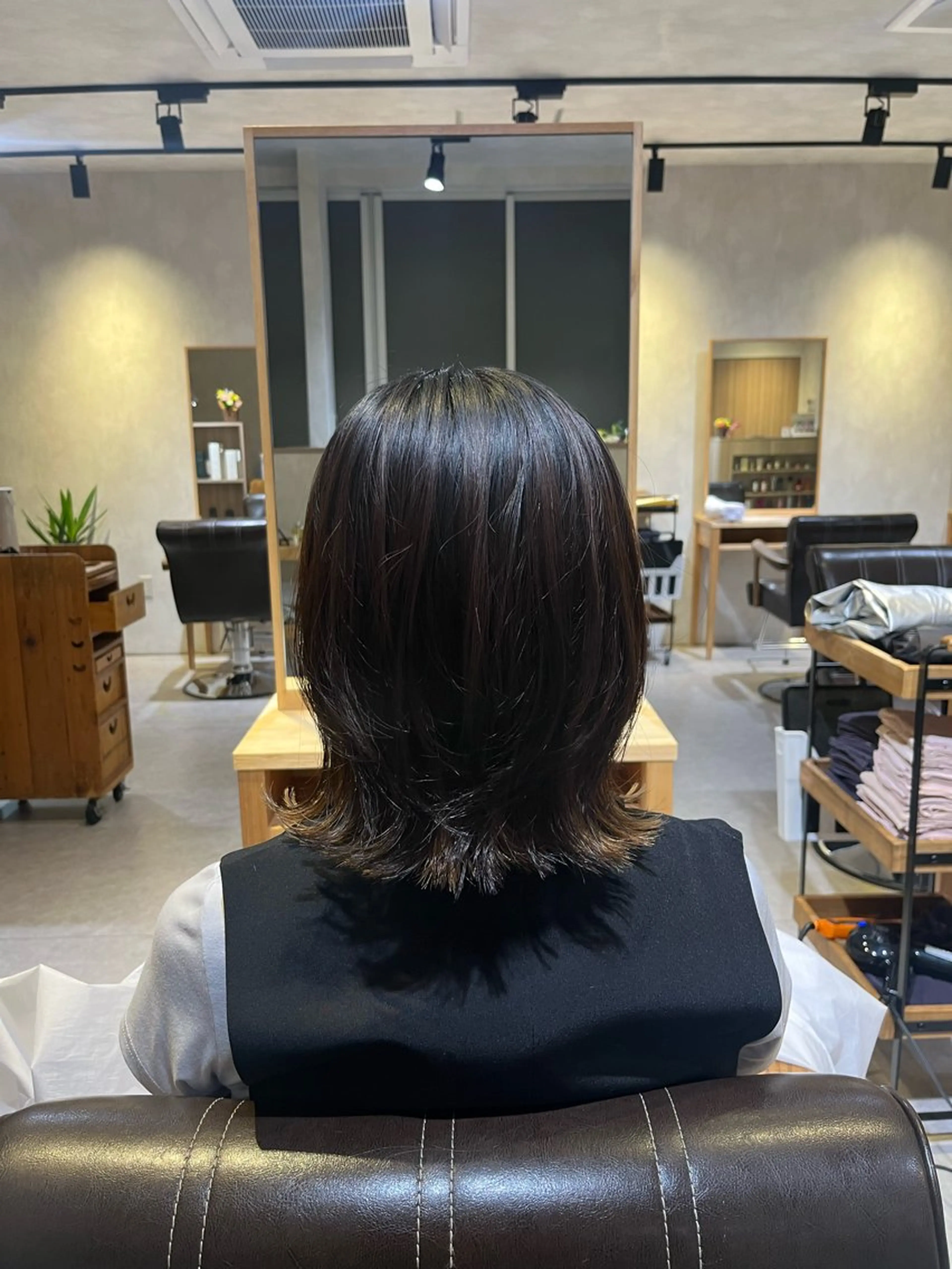 ミディアム 顔周りカット レイヤーカット ウルフカット ボブ/arie ⠀ ⠀ ⠀のヘアスタイル