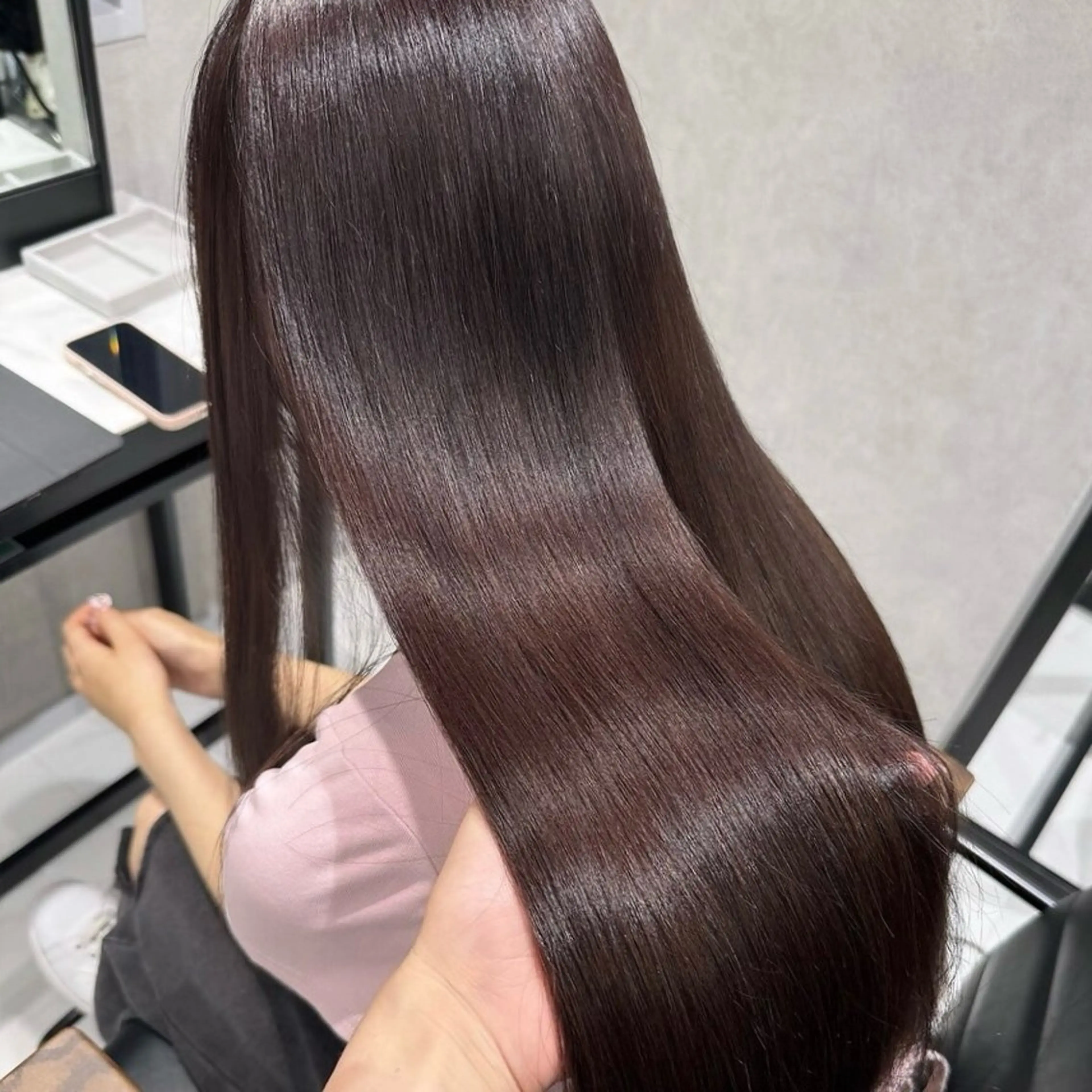 8月限定【💕半額クーポン💕】最高級✨髪質改善カラー🩶（＋コテ巻き）の写真