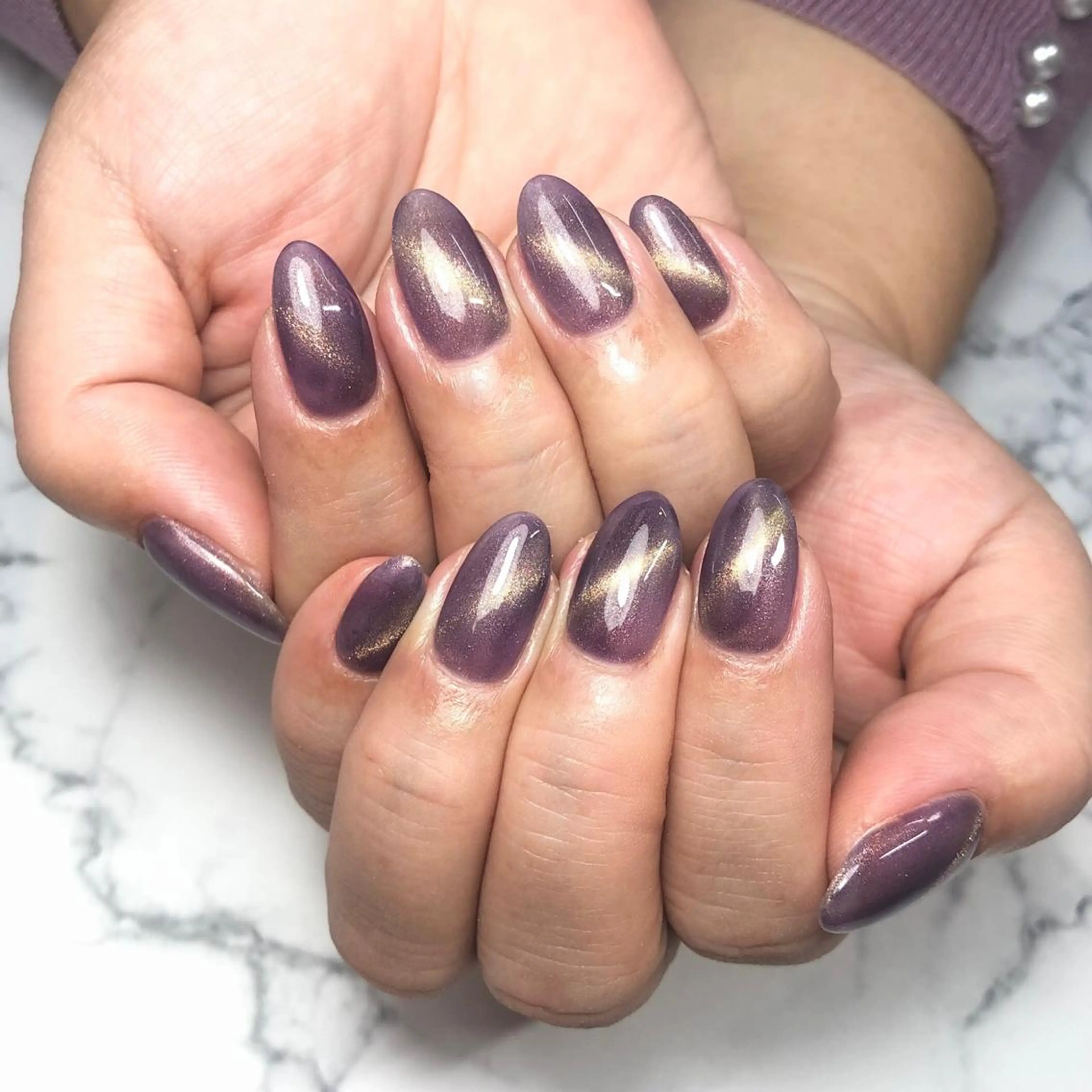 ネイル アートネイル ラメ(グリッター) マグネットネイル 持ち込み ワンカラーネイル ハンドネイル NAIL NOWのネイルデザイン