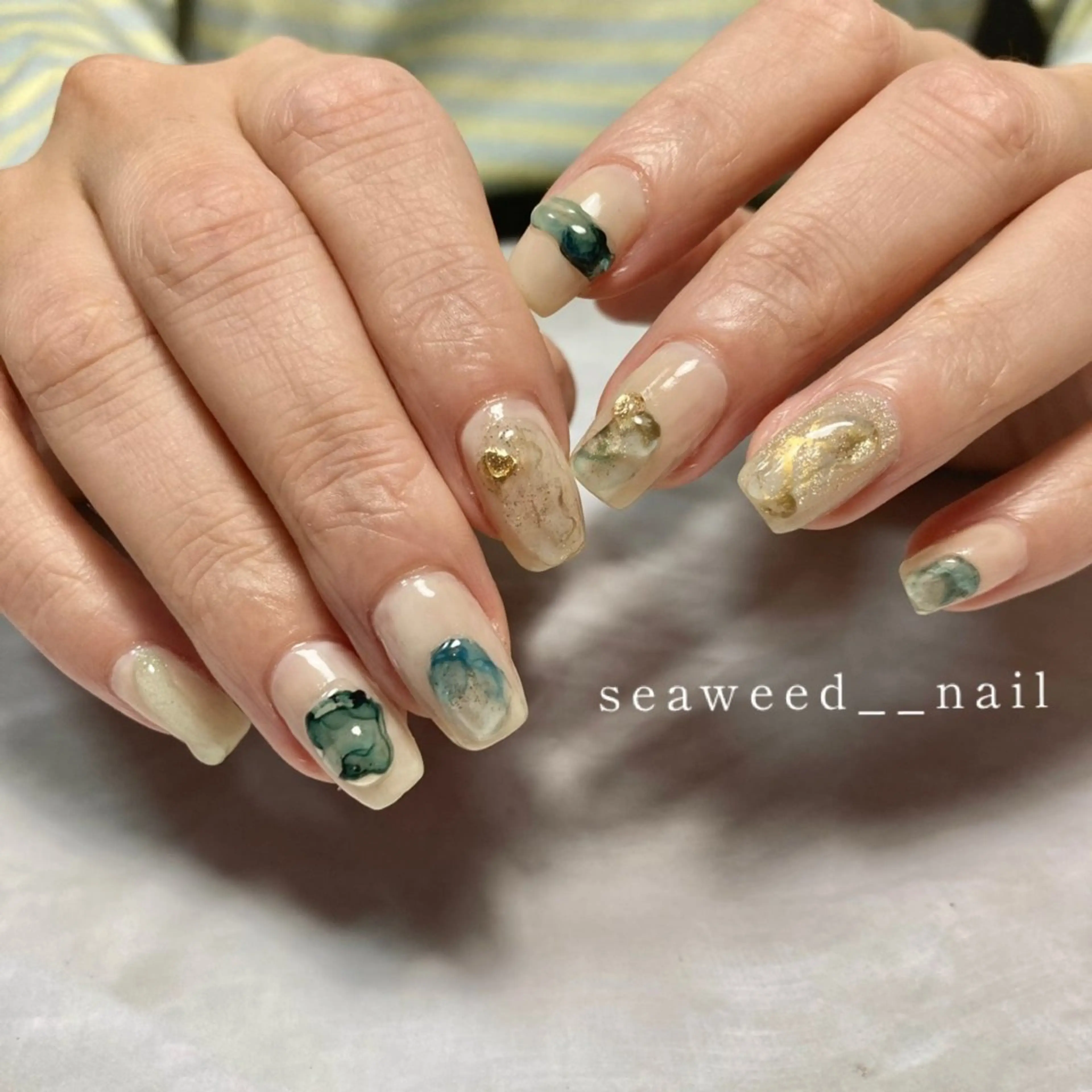 ネイル ハンドネイル seaweed nailのネイルデザイン