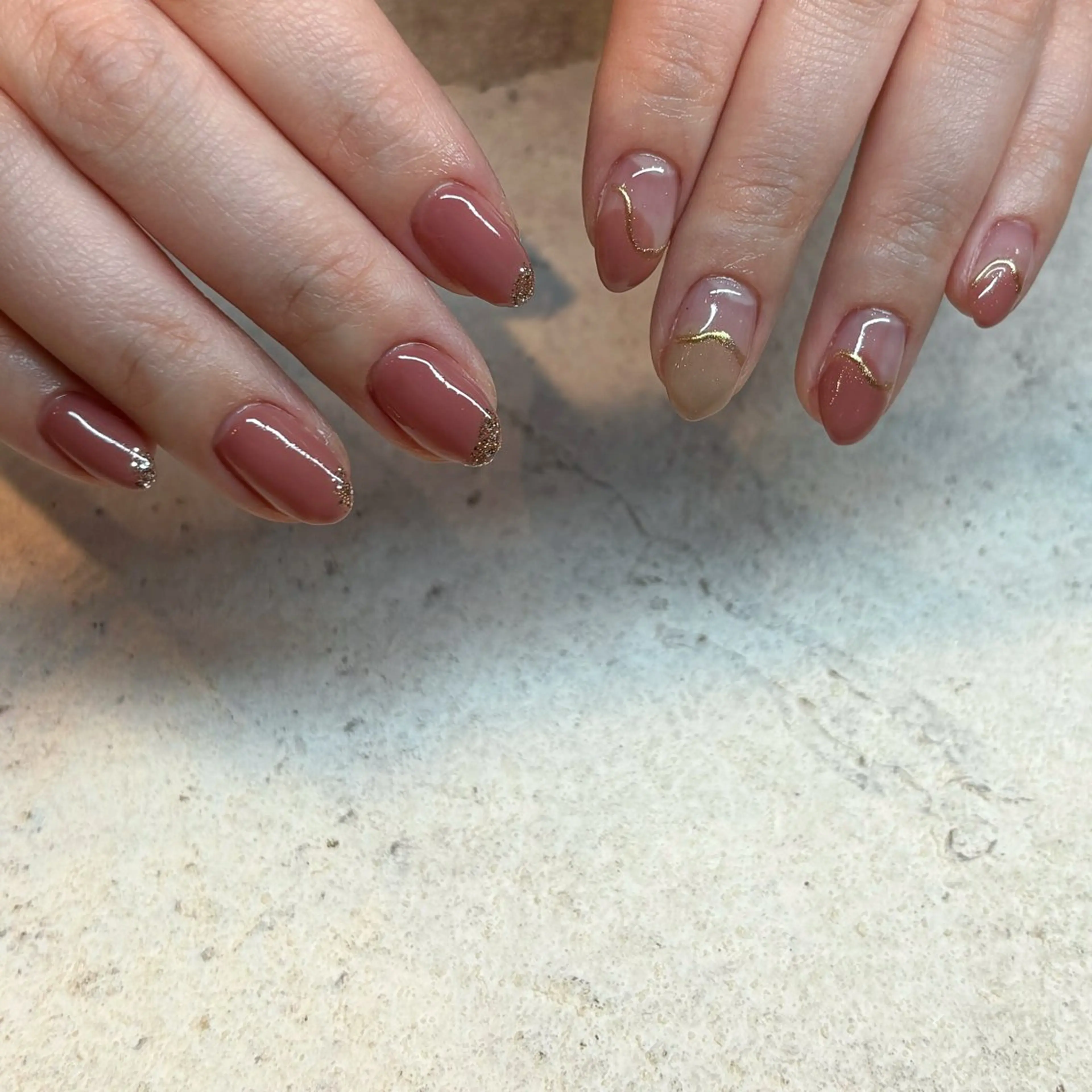 ネイル ミラーネイル HONOKA W 【深江橋店】のネイルデザイン