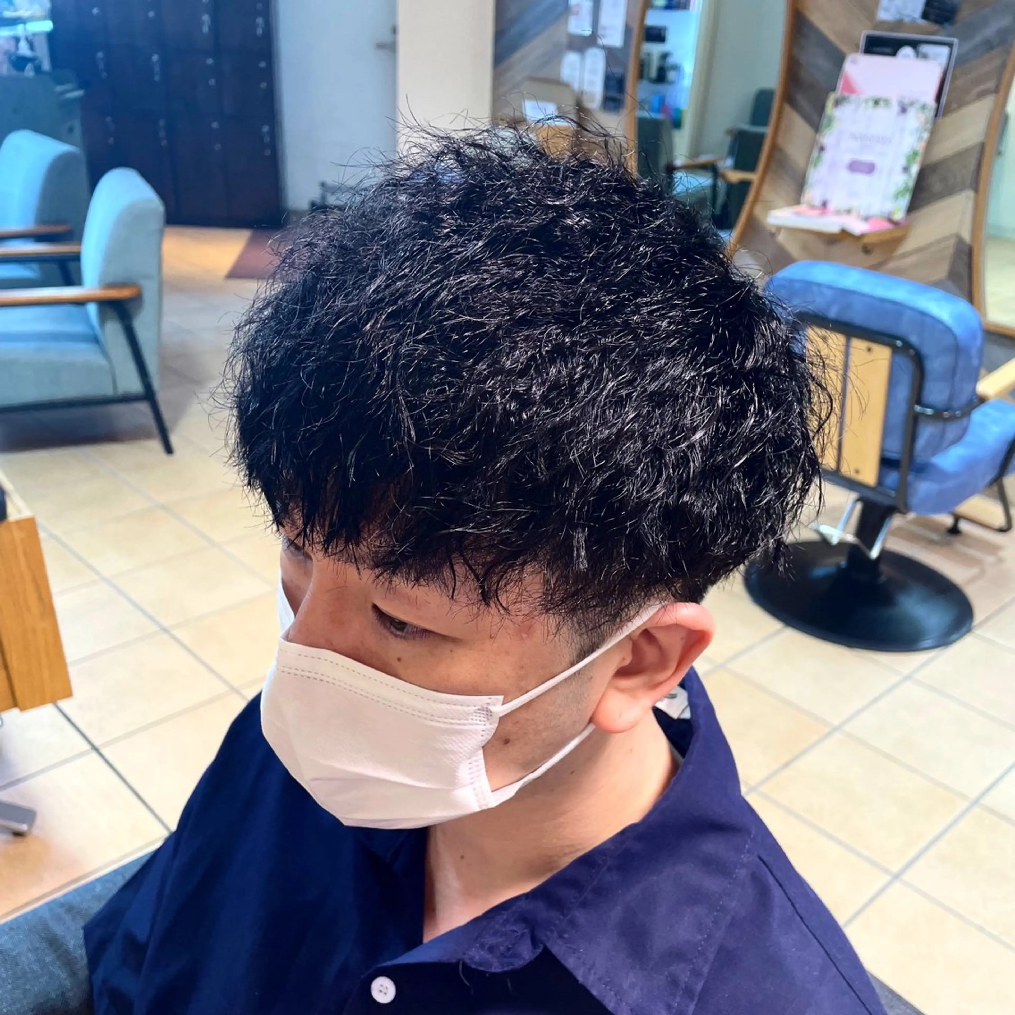 ショート パーマ メンズ カット パーマ すげ さやかのヘアスタイル