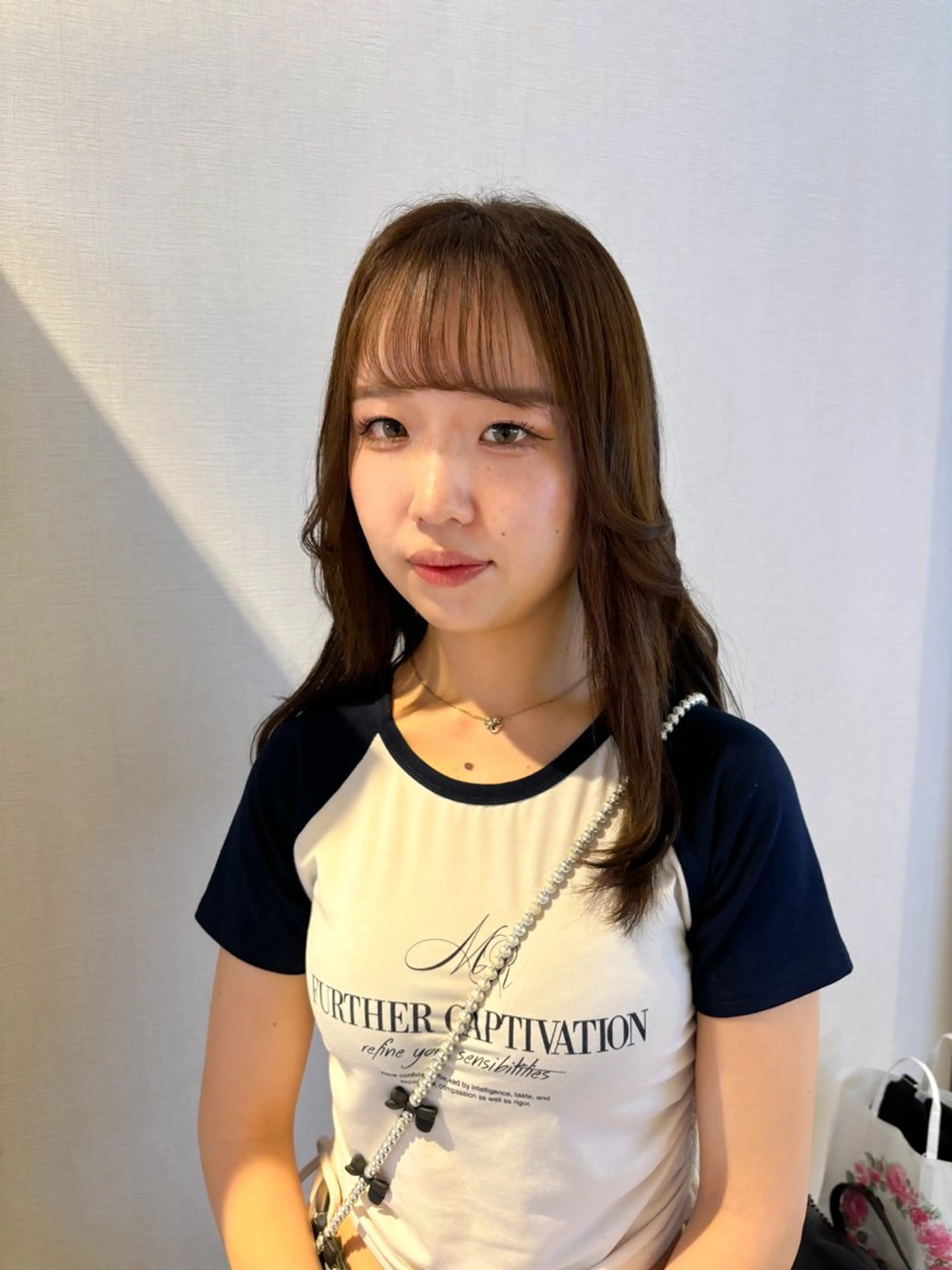 セミロング カラー ベージュカラー 透明感カラー オリーブベージュ 顔周りカット [amu]kaho /メンズカット🧃のヘアスタイル
