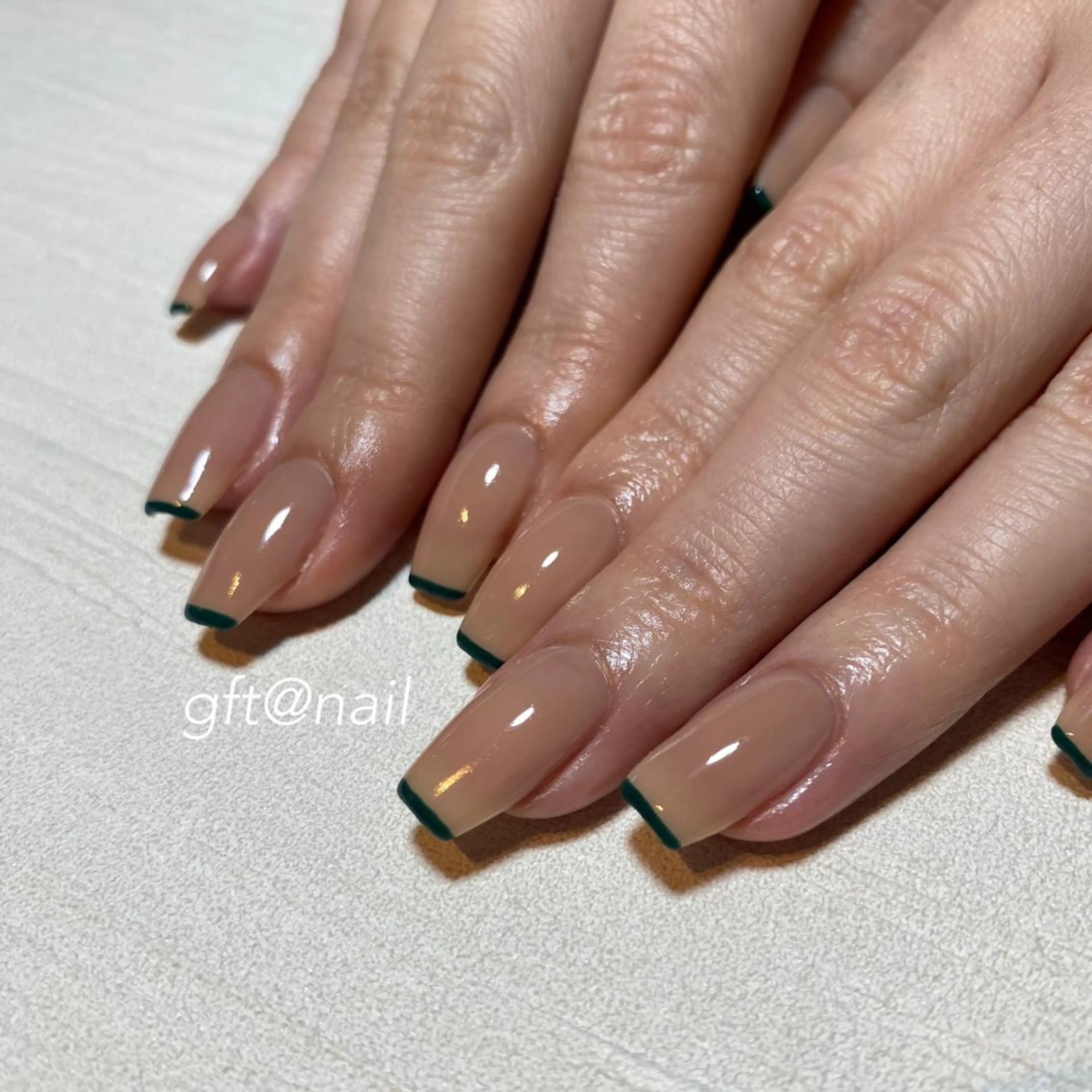 ネイル グリーン ハンドネイル etorca nailのネイルデザイン