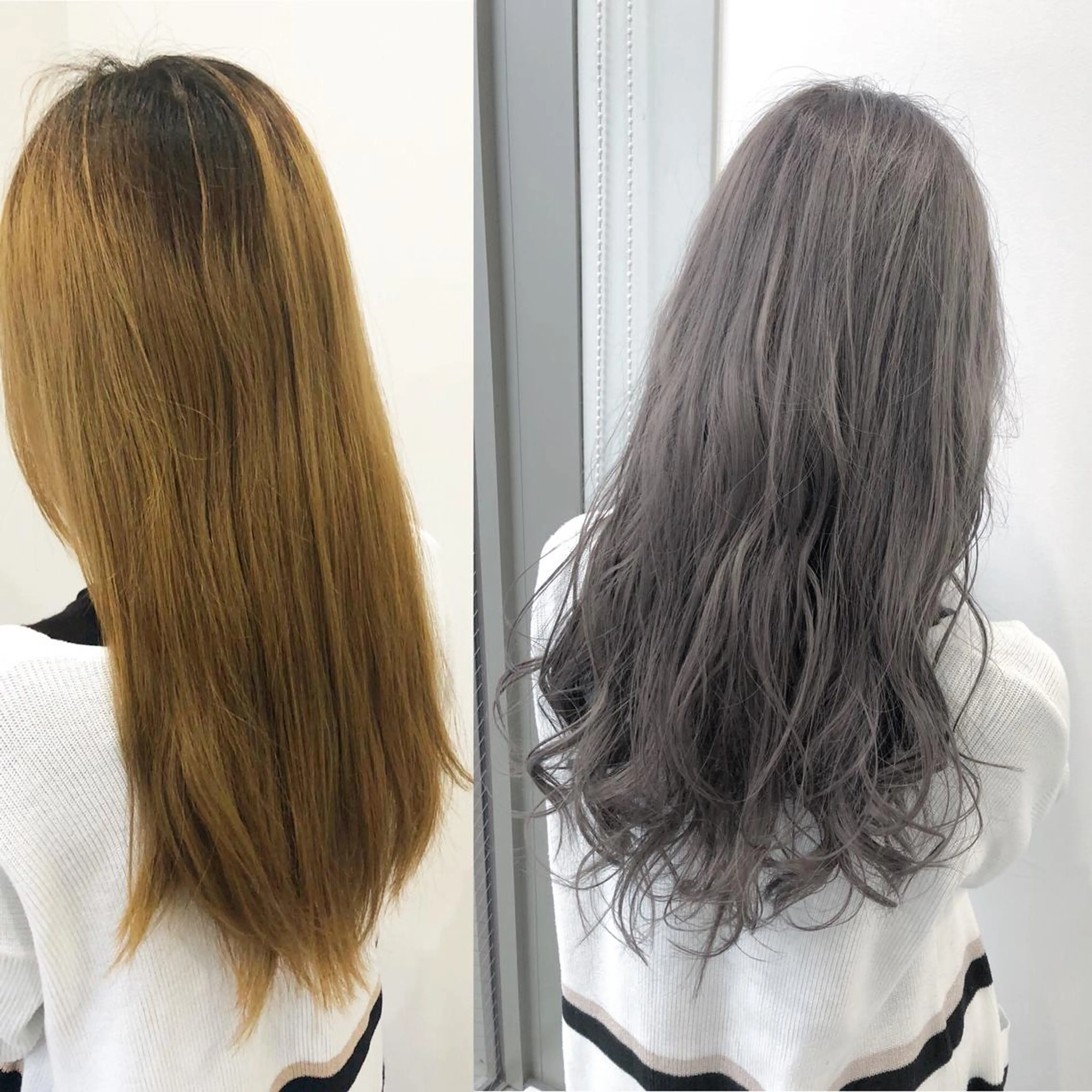 カラー グレージュ 顔まわりの神様✨ 透明感カラー藤嶋秀幸のヘアスタイル