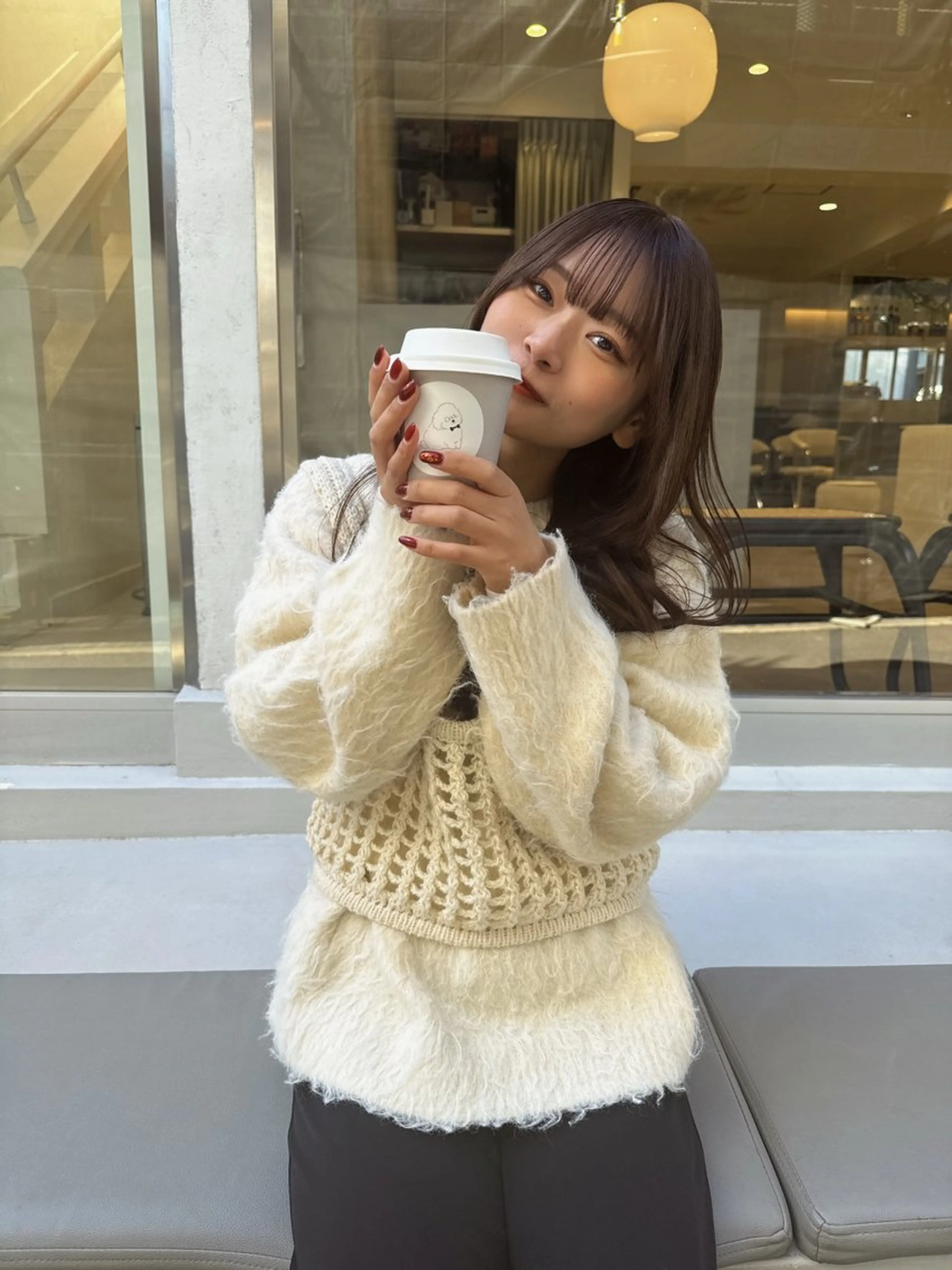 ミディアム カラー カット ヘアカラー トリートメント 原宿/艶仕上げ 🫧TAISEIのヘアスタイル