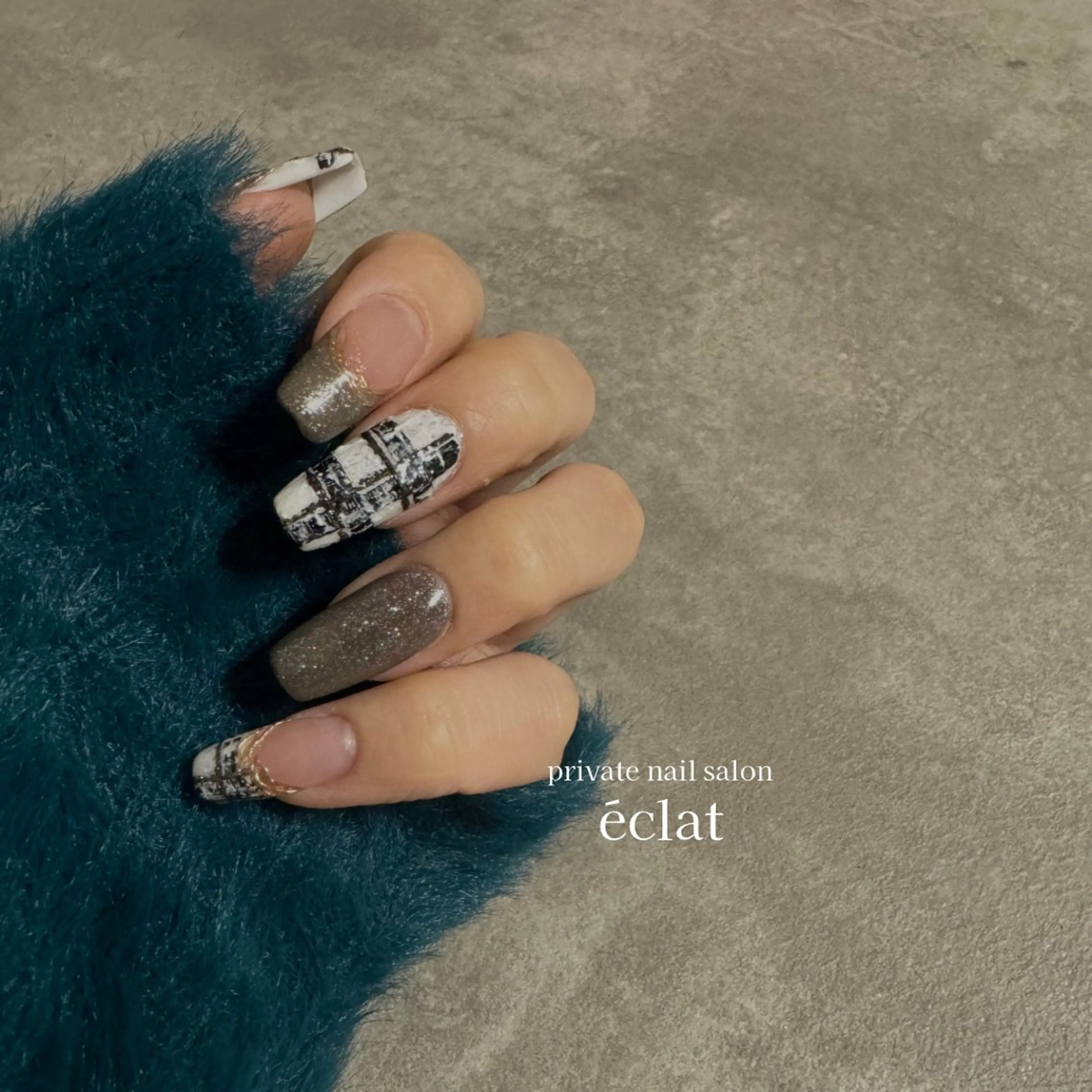 ネイル フラッシュネイル フレンチネイル nailsalon éclatのネイルデザイン