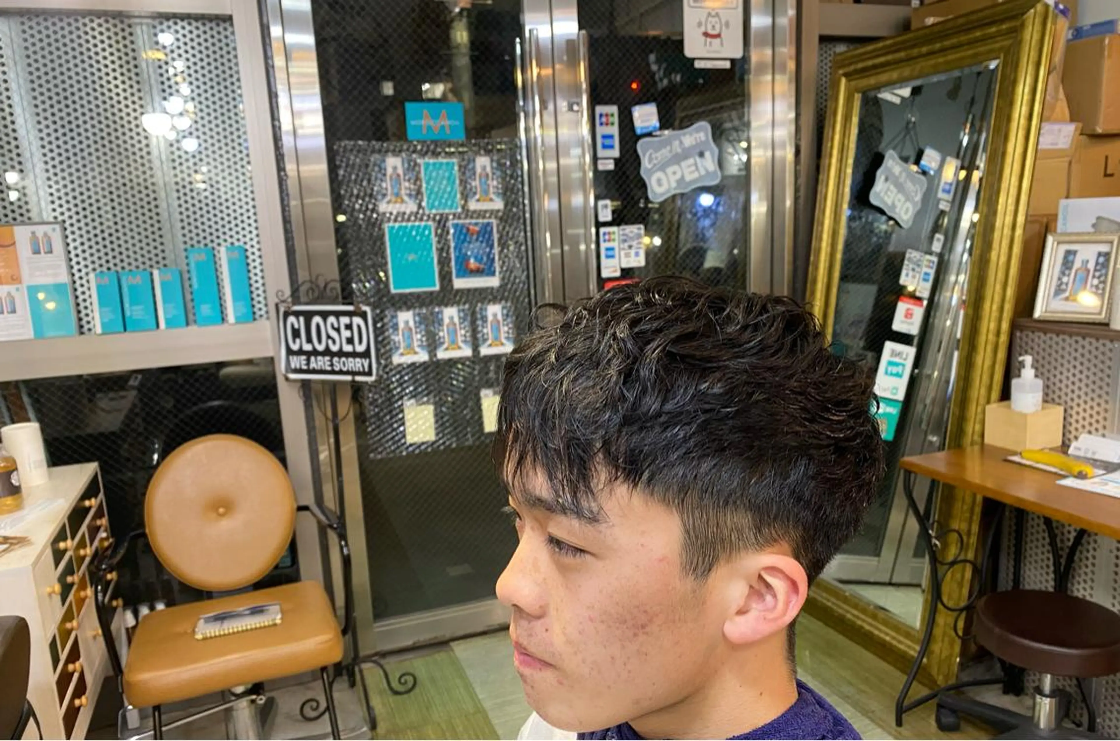 ショート メンズ メンズパーマ 刈り上げ sora所属・廣瀬 瞳のヘアスタイル