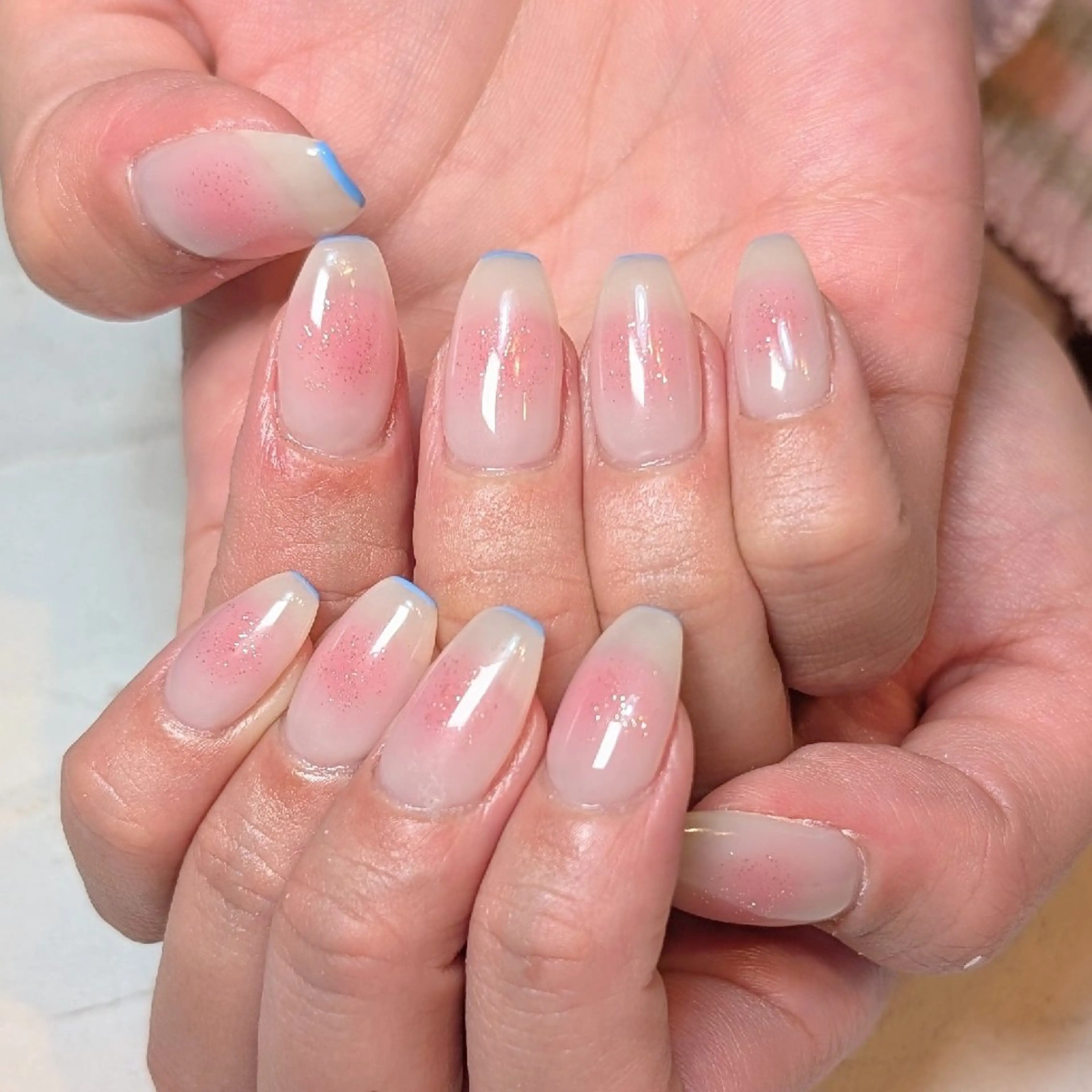 ネイル チークネイル フレンチネイル ピンク シンプルネイル 春ネイル Nail salon Euphoria所属・Euphoria 【 suzuki 】のネイルデザイン