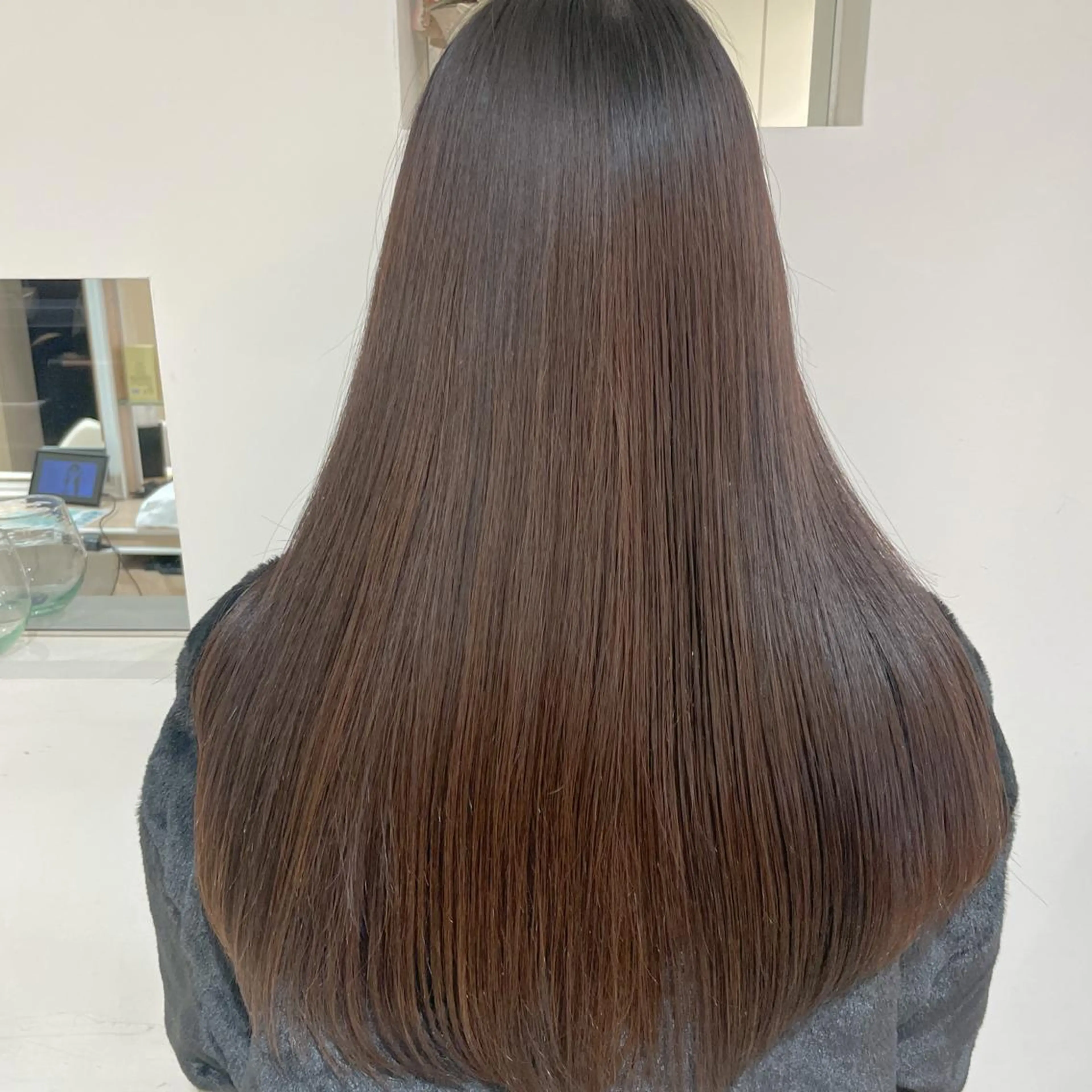 ロング パーマ 暖色系カラー🍊 オオネヨシナリのヘアスタイル
