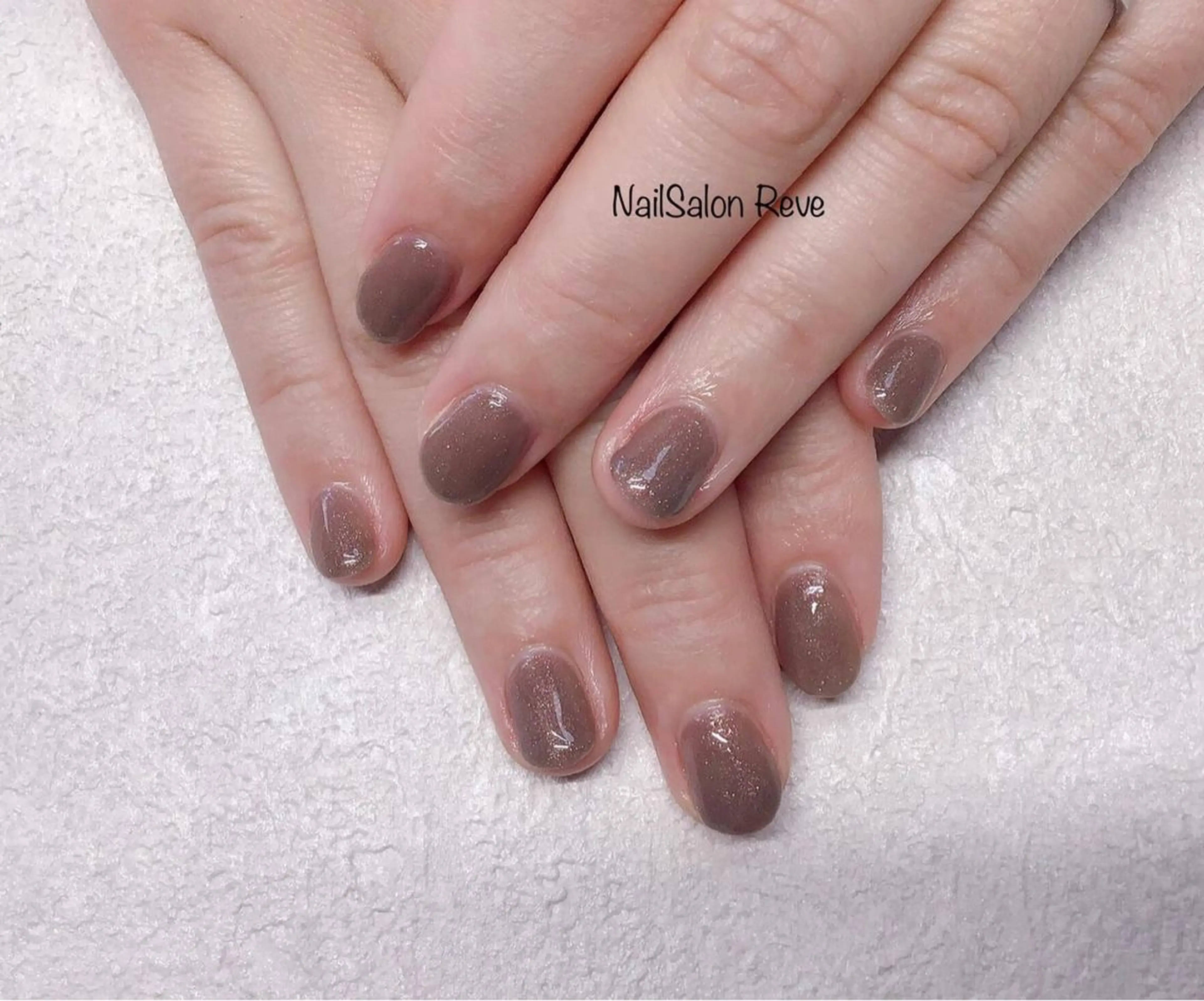 ネイル ブラウン ワンカラーネイル フットネイル NailSalon   Reve（ネイルサロン レーヴ）所属・NailSalon Reveのネイルデザイン