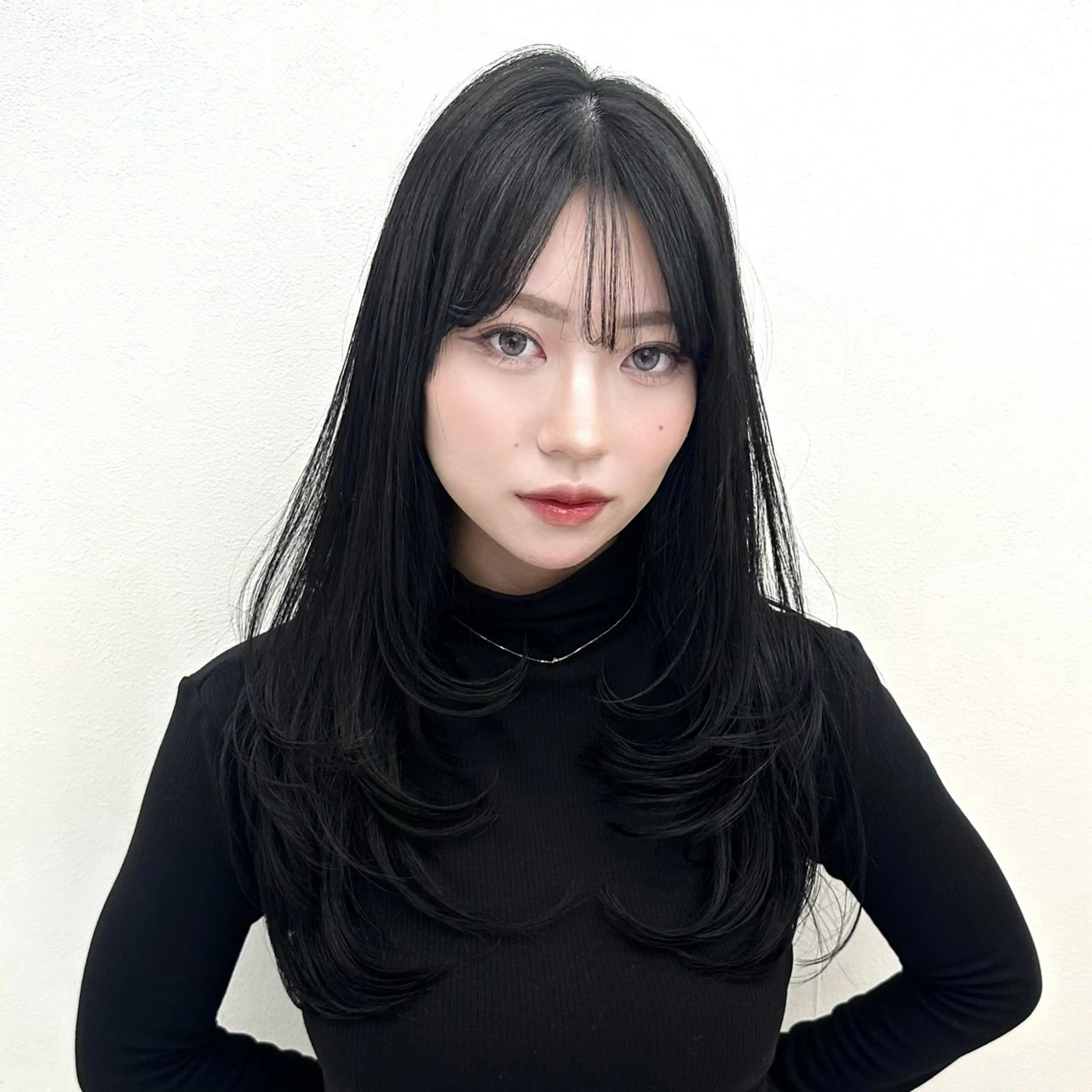 ロング カラー ヘアアレンジ カット ヘアカラー 大人っぽ中韓レディ ヘア🤍MAOのヘアスタイル