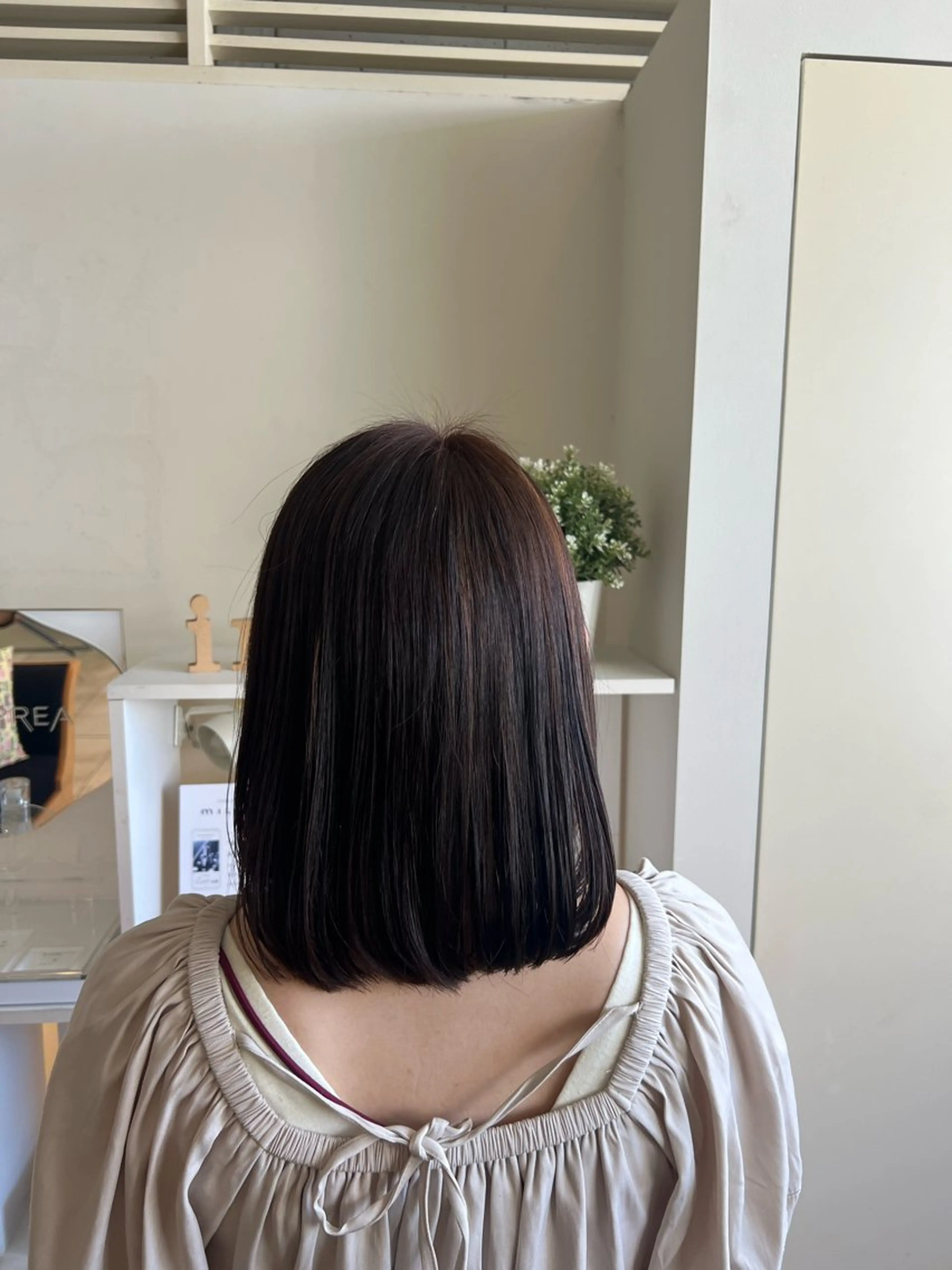 セミロング ヘアカラー トリートメント 竹添 有梨沙のヘアスタイル
