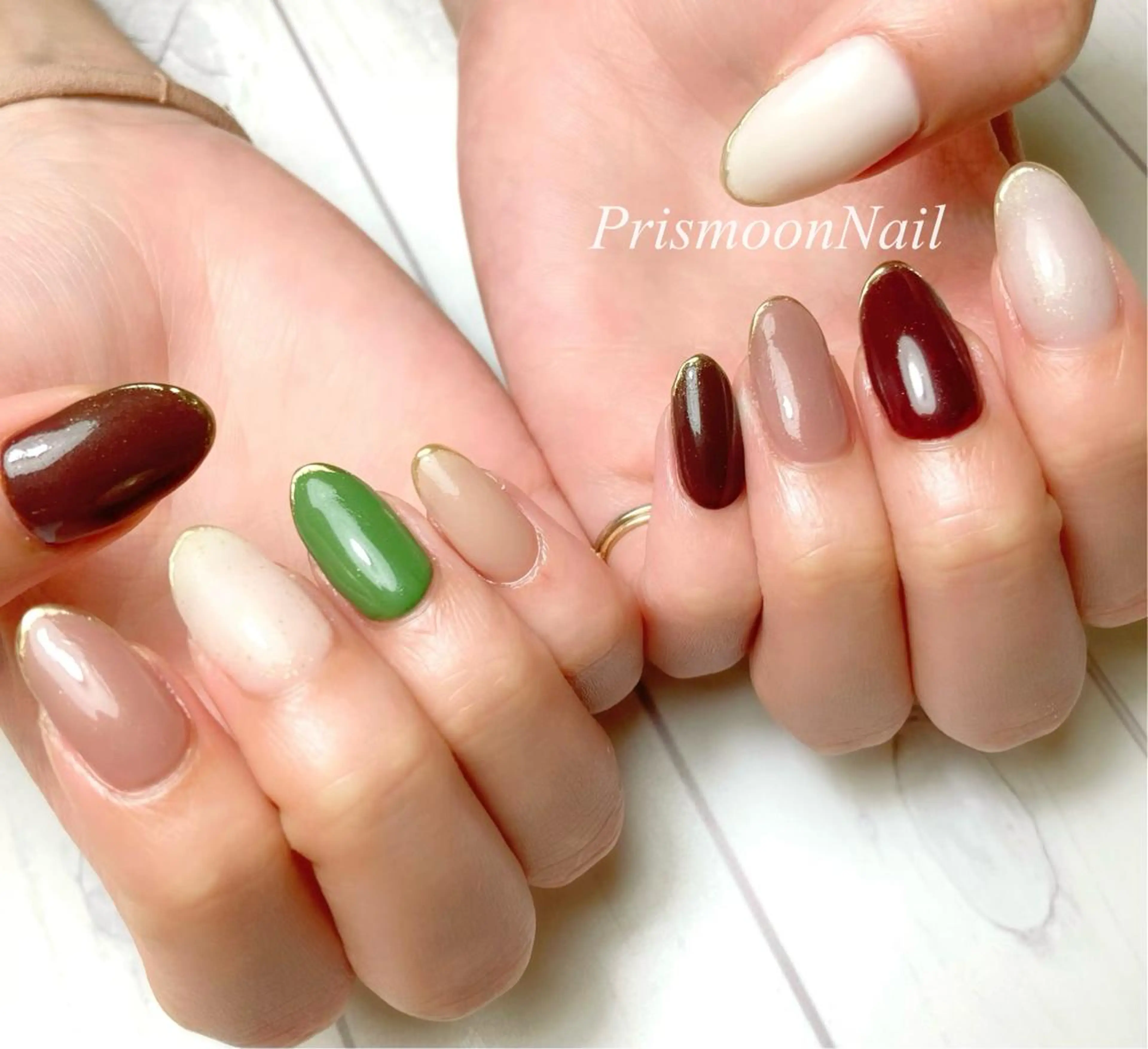ネイル フレンチネイル 持ち込み 冬ネイル Prismoon  Nail所属・Prismoon Nailのネイルデザイン