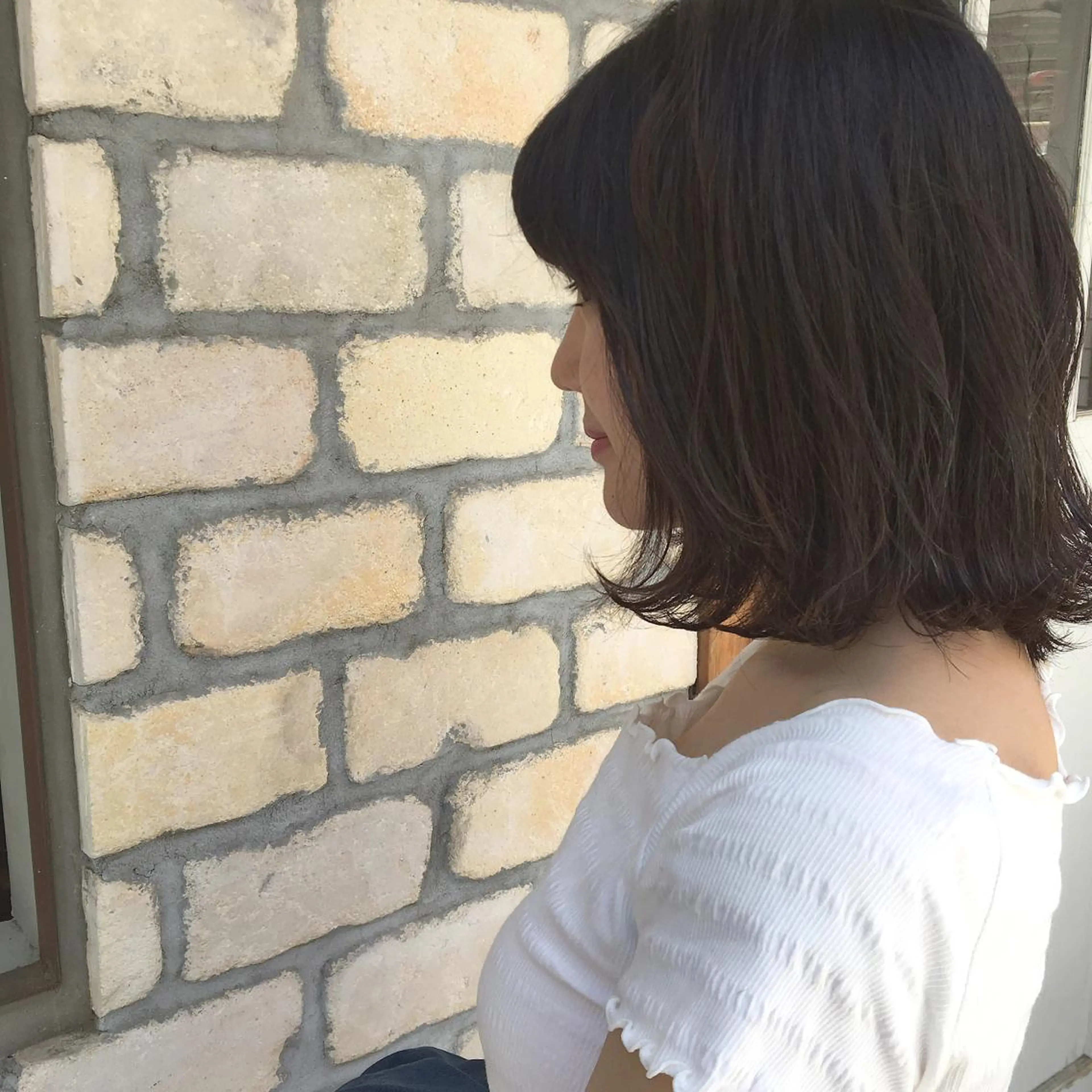 ミディアム 切りっぱなしボブ ボブ カット SALOWIN所属・マンツーマン美容師 MIHO♡のヘアスタイル