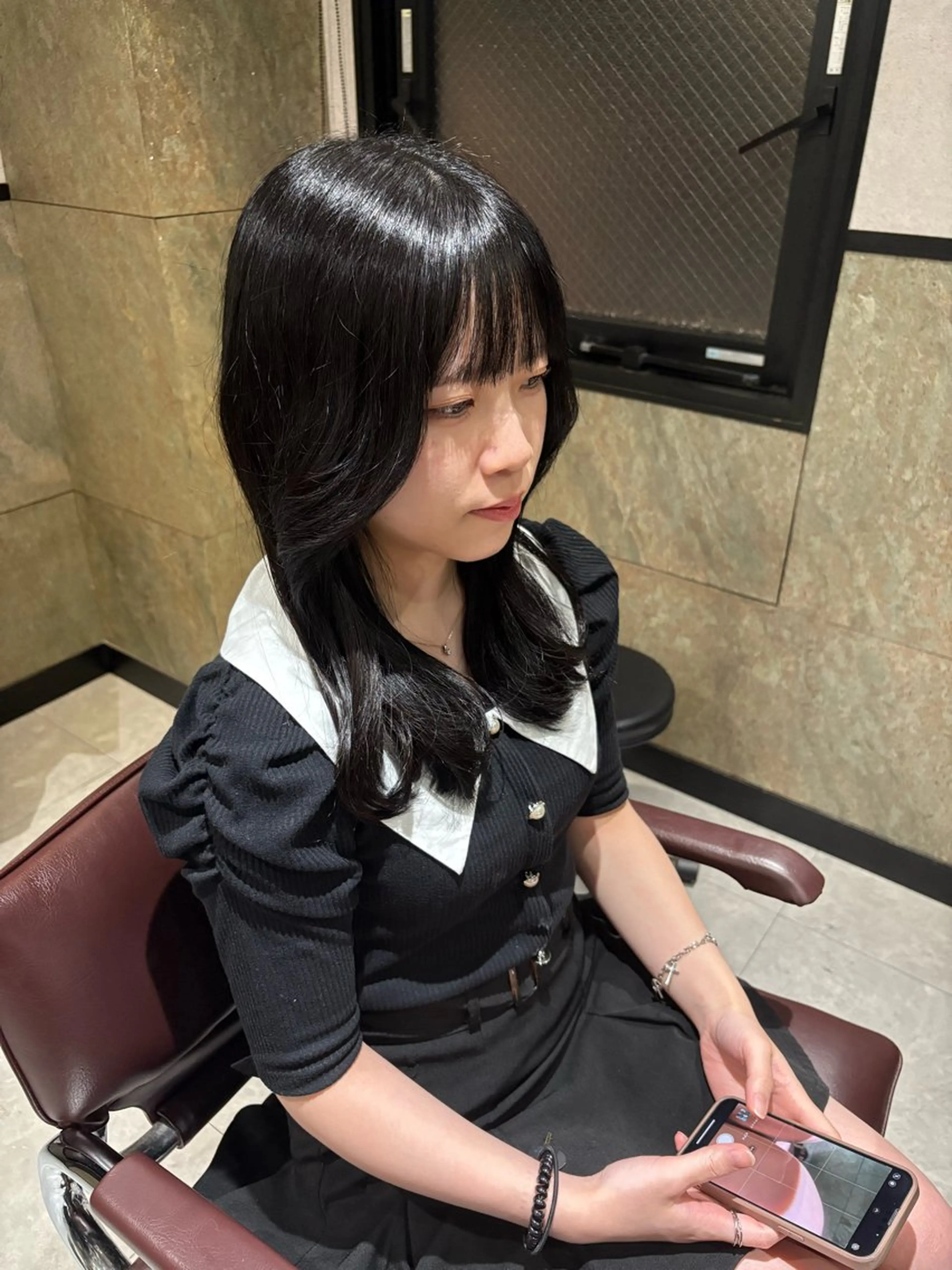 ミディアム カラー カット ヘアカラー トリートメント La fith hair arc 高槻店所属・Chisato🤍 高槻/ボブ/ショートのヘアスタイル