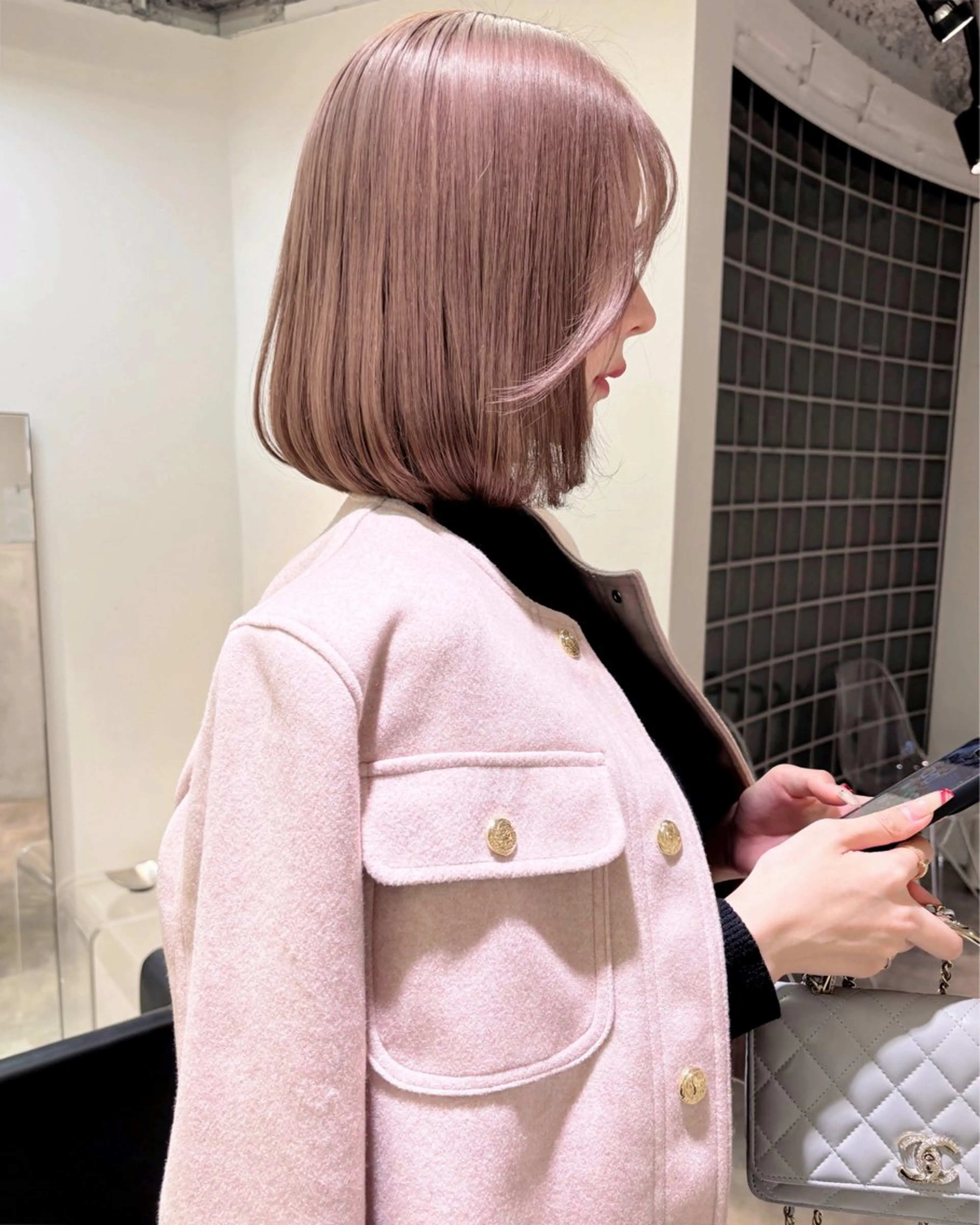 ミディアム 梅田無料カットモデル りんくのヘアスタイル