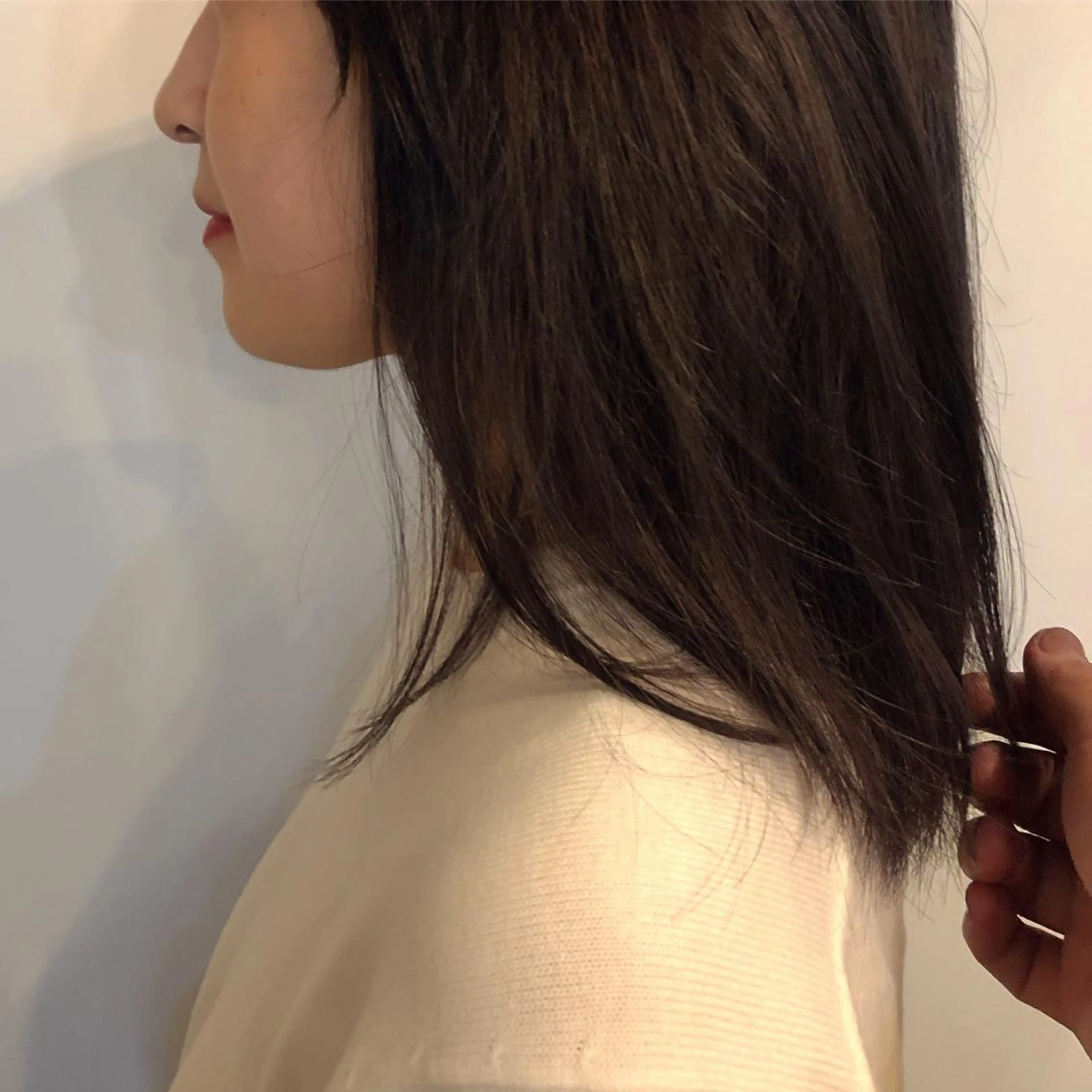 セミロング カラー ブラウンカラー オレンジ ピンクカラー ケアブリーチ/ボブ/ honoのヘアスタイル