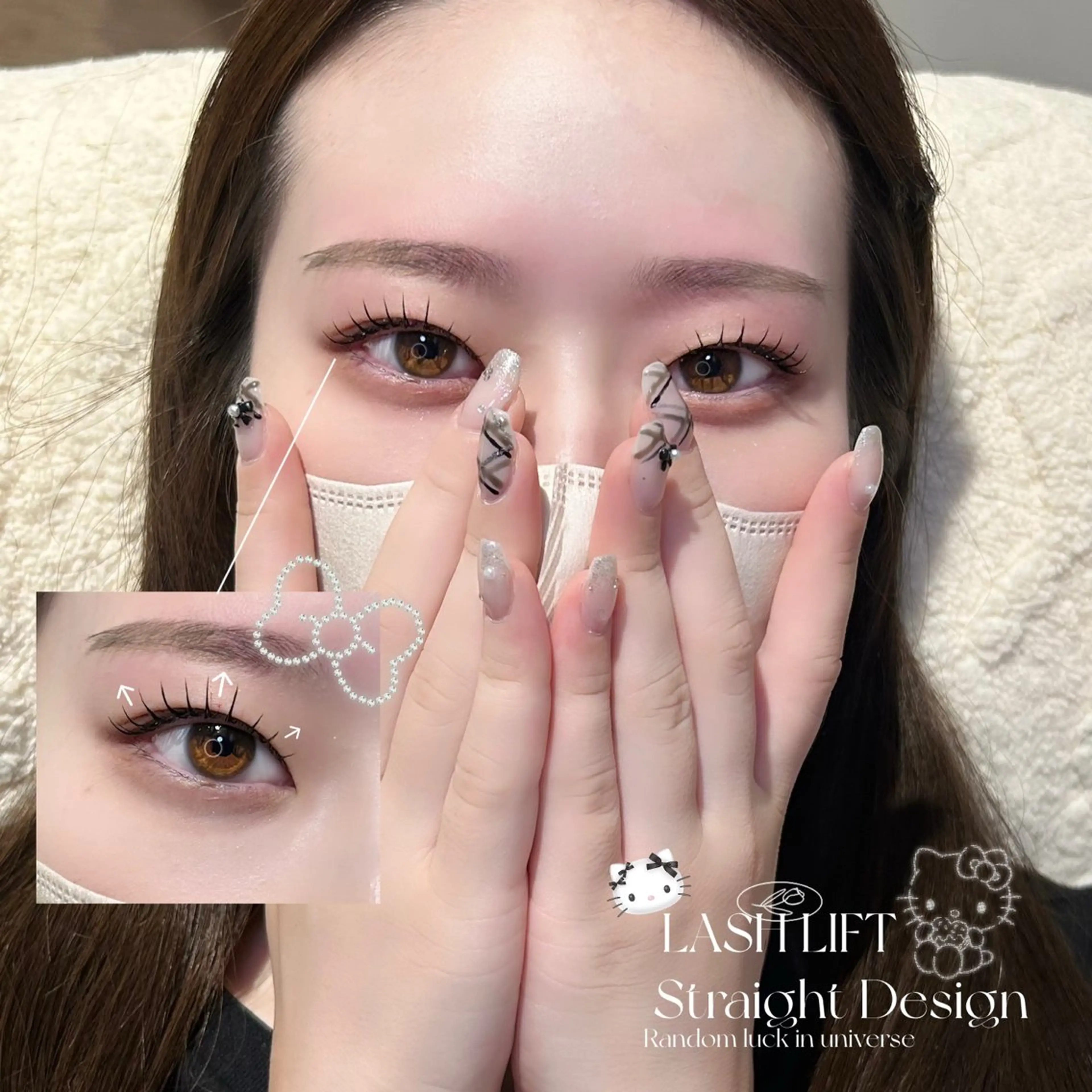 マツエク・マツパ 束感まつ毛 一重×まつ毛パーマ Crebia eyelash所属・坂口 瑞季のマツエク・マツパデザイン