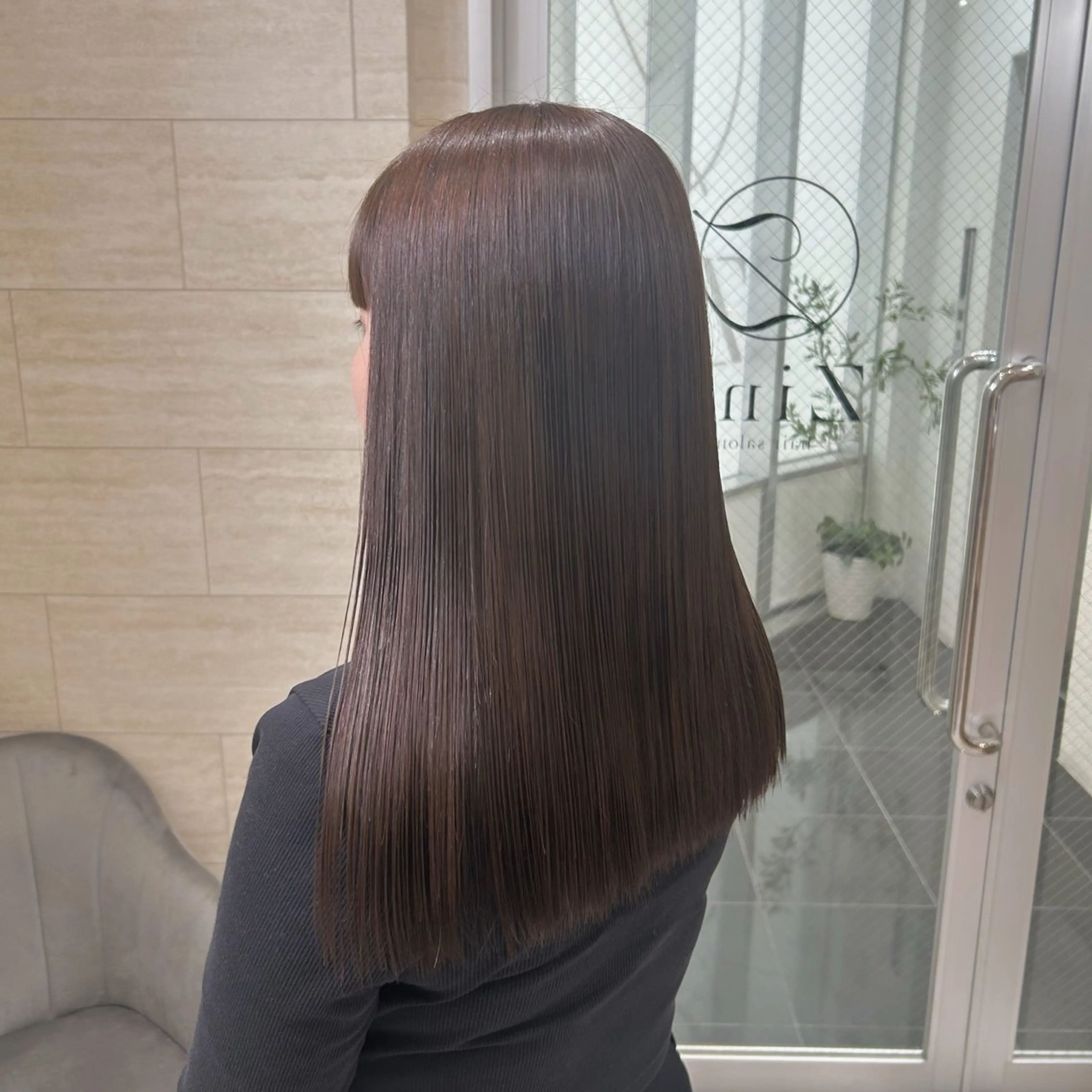 前髪カット+髪質改善ケアカラー+超音波クイックTRの写真