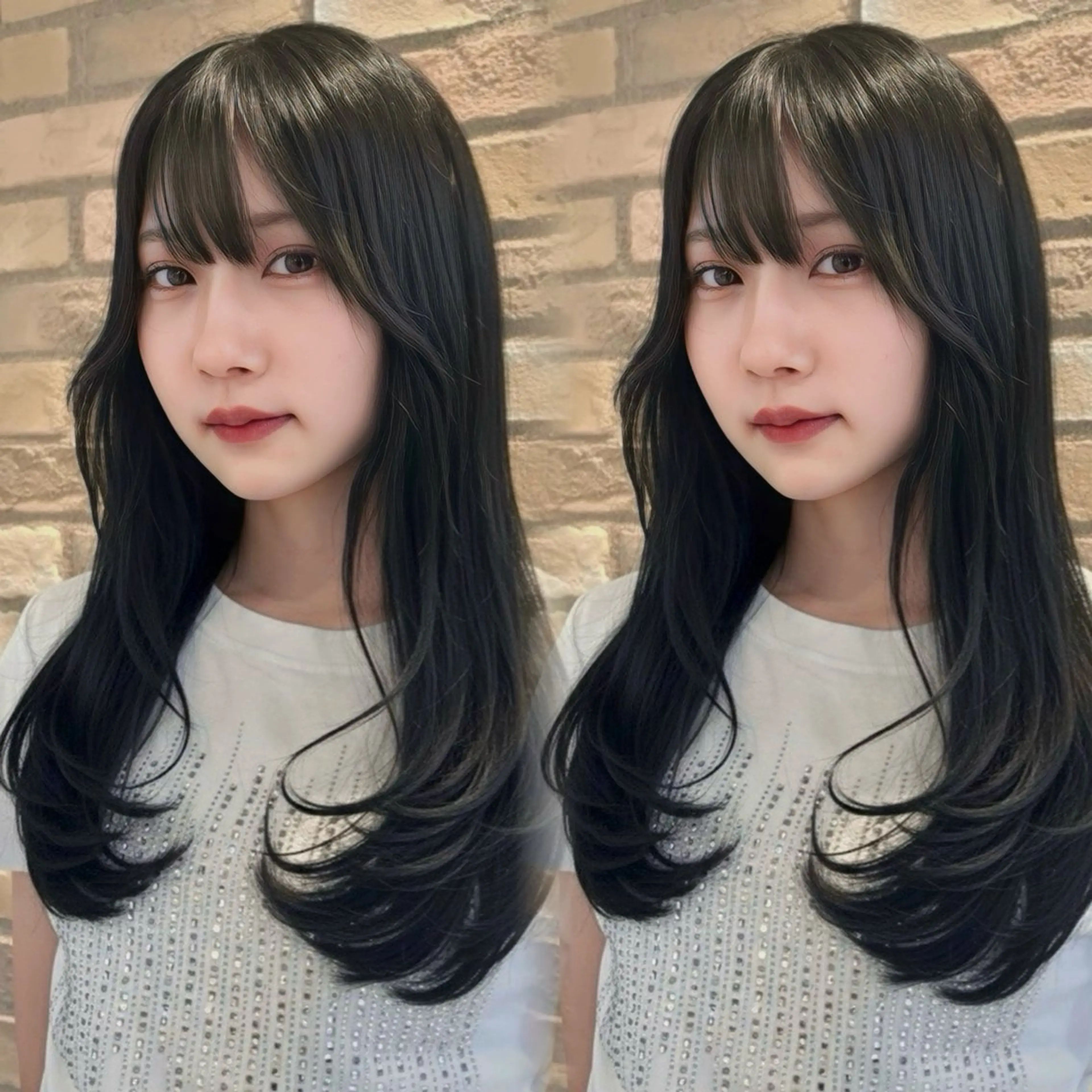 ロング カラー カット ヘアカラー トリートメント Loom by Sea 新宿所属・🦋Kaede/艶/ レイヤー/ミディアムのヘアスタイル