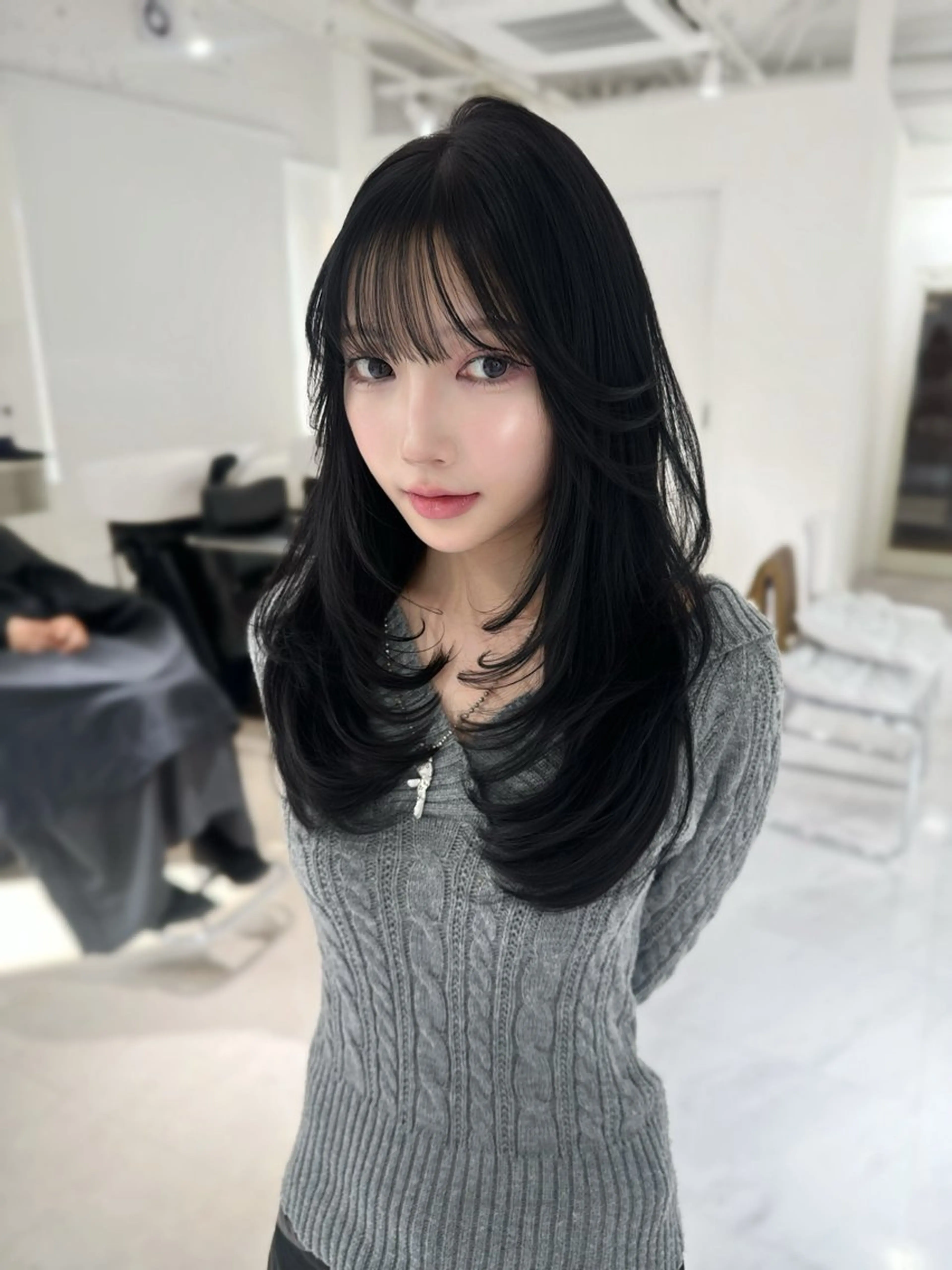 ロング カラー カット 上野/韓国hair 🤍MOEKA🤍のヘアスタイル