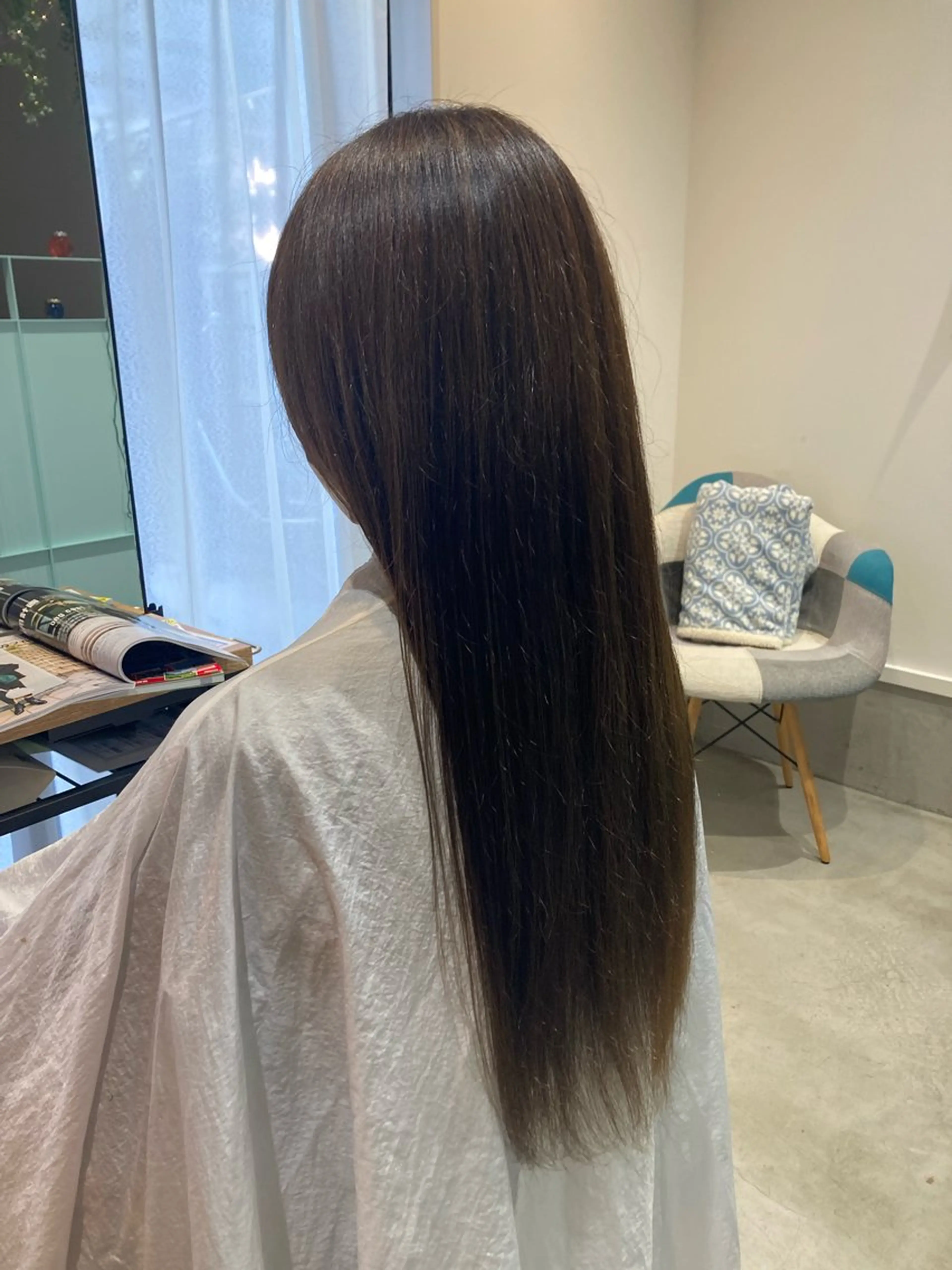 カラー アッシュ ミント ヘアカラー 折本 沙織のヘアスタイル
