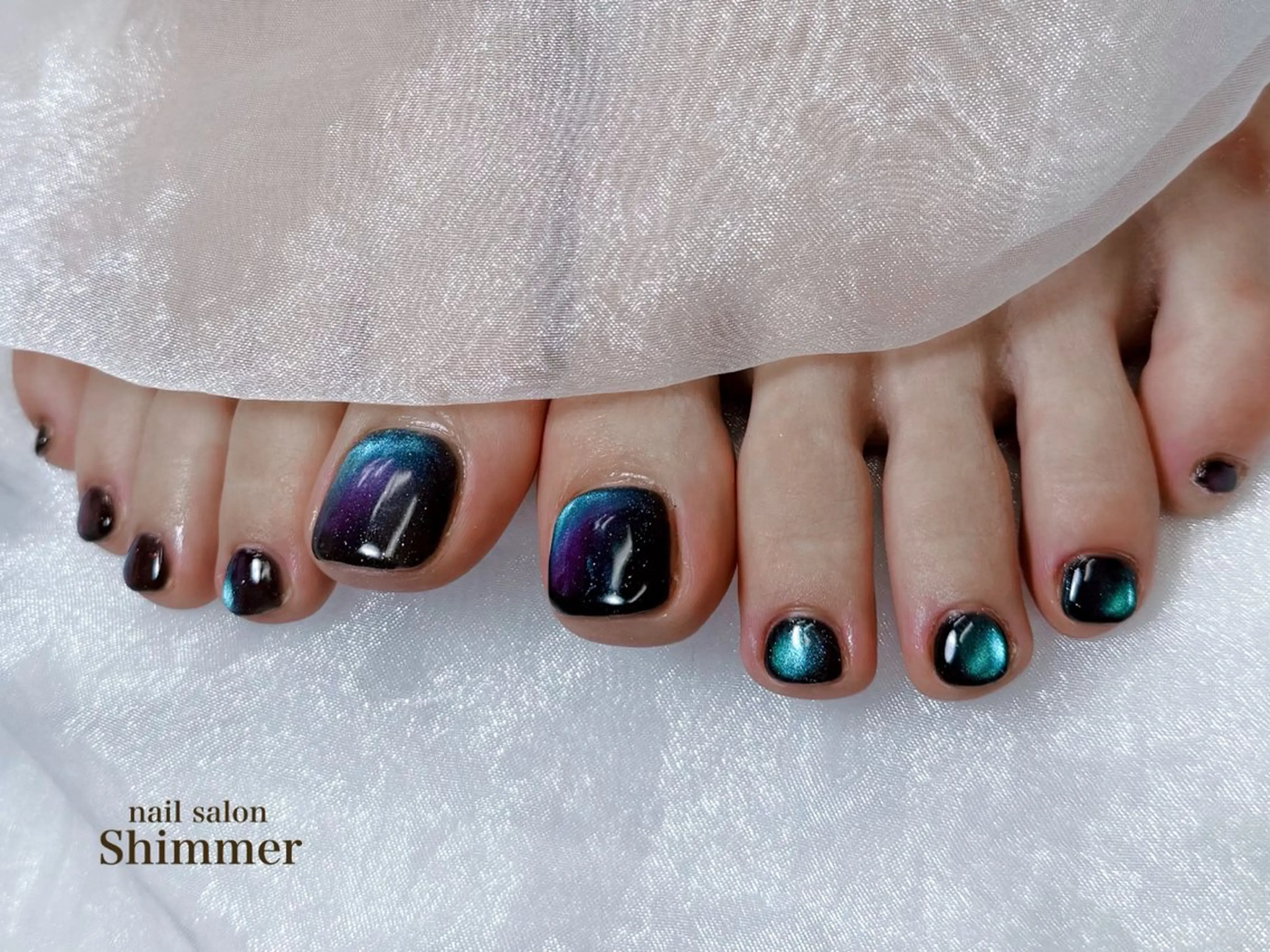 ネイル フットネイル Shimmer Risaのネイルデザイン