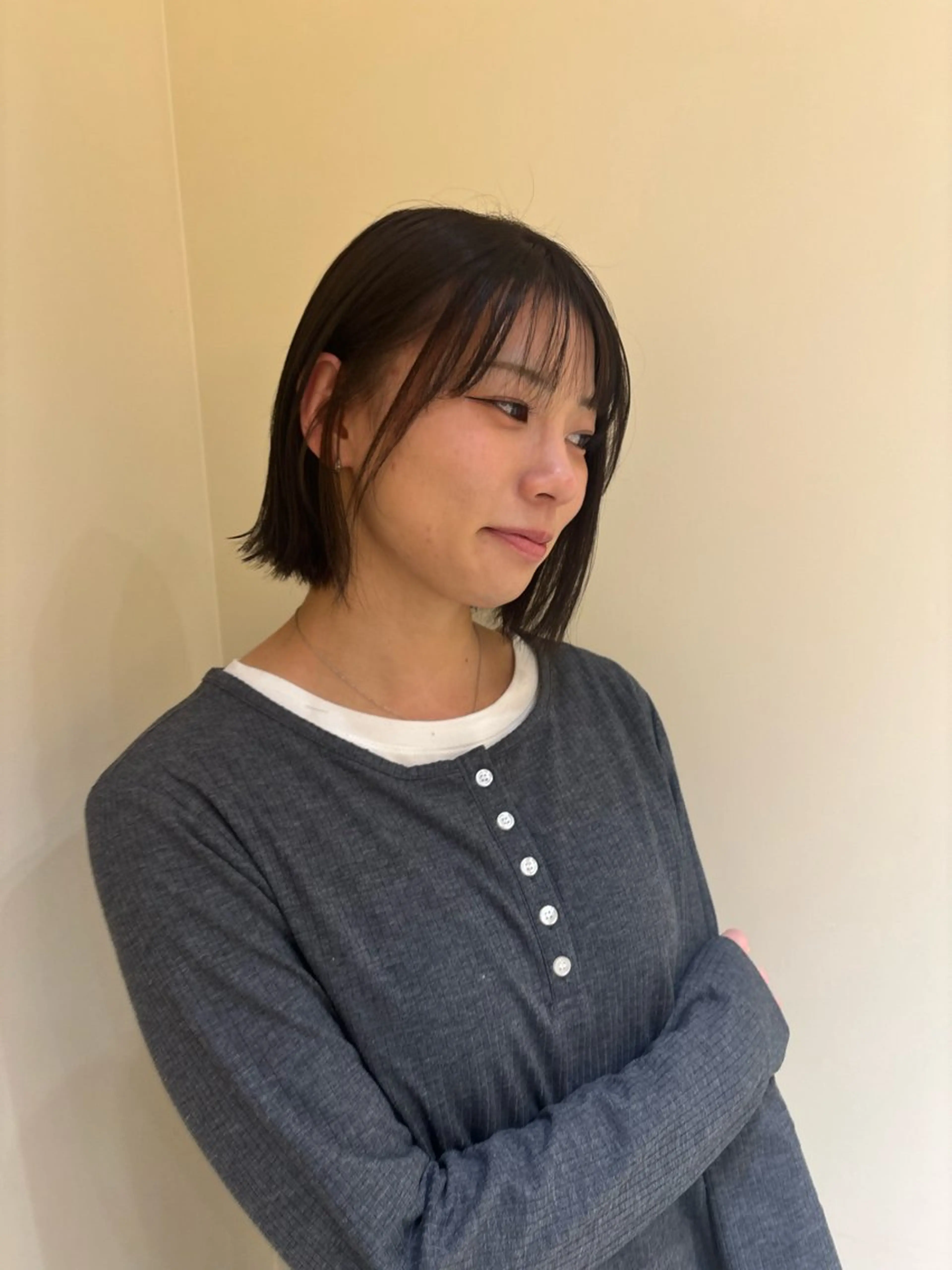 ショート ボブ ショートヘア 外ハネヘア カット ヘアカラー Hairs Gallery所属・ショート・ボブ✨南 津麦のヘアスタイル